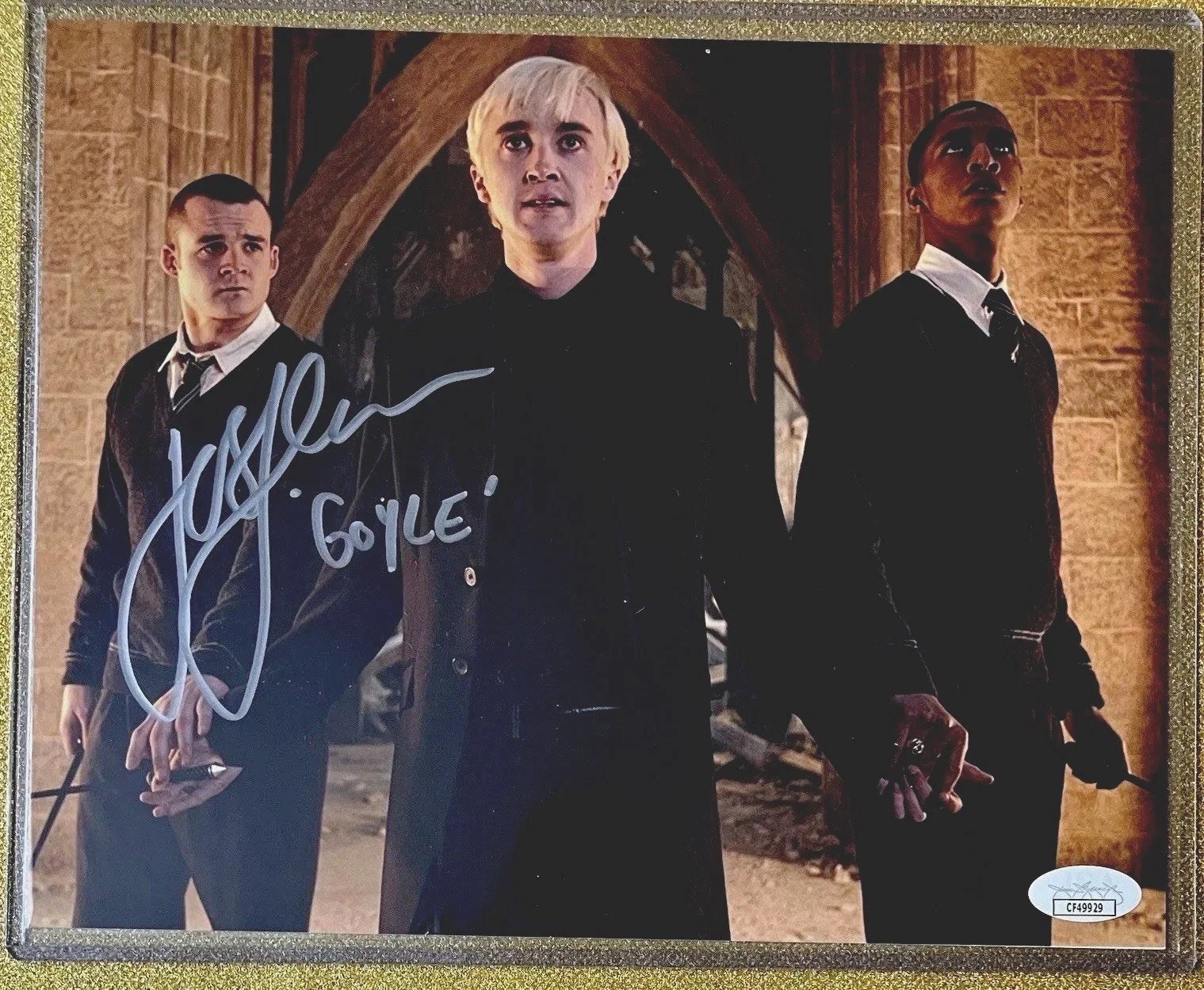 Josh Herdman — Josh Herdman as GOYLE Signed 10x8 Autograph Harry Potter JSA DRACO, image 3