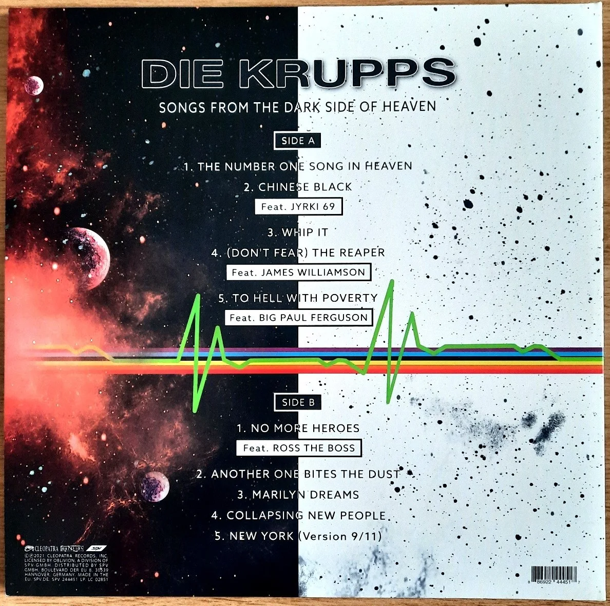 Die Krupps - Songs From Dark Side Of Heaven signed autograph LP record, изображение 3