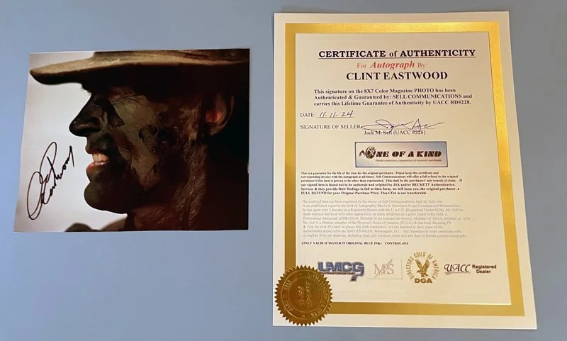 CLINT EASTWOOD Signed Autograph Color Photo, Genuine COA UACC RD#228, FREE Ship, изображение 3