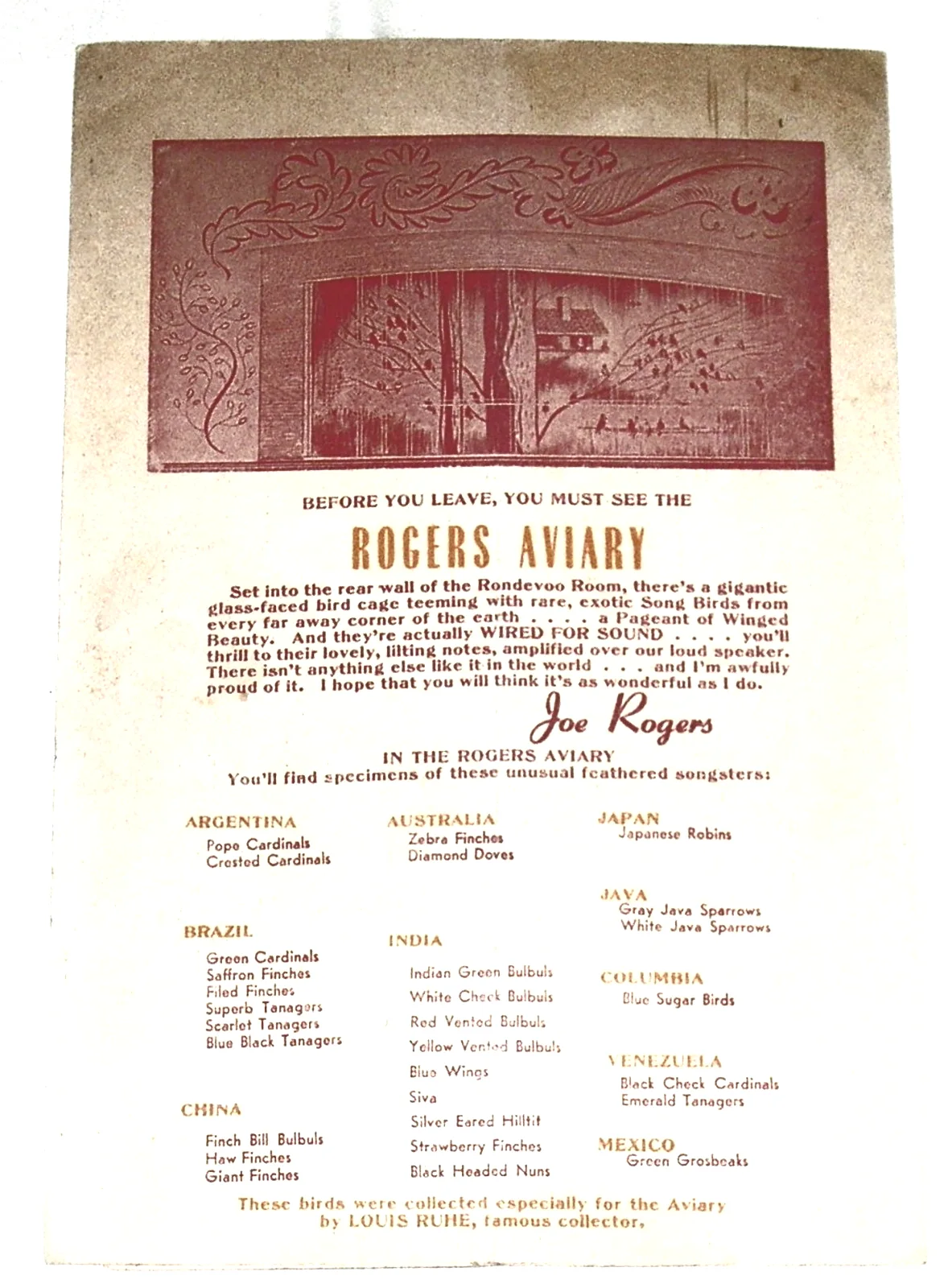 Basil Rathbone, Tito Guizar — 1946 Basil Rathbone & Tito Guizar Hand Signed AUTOGRAPH, Rogers Menu COA/JSA, изображение 2