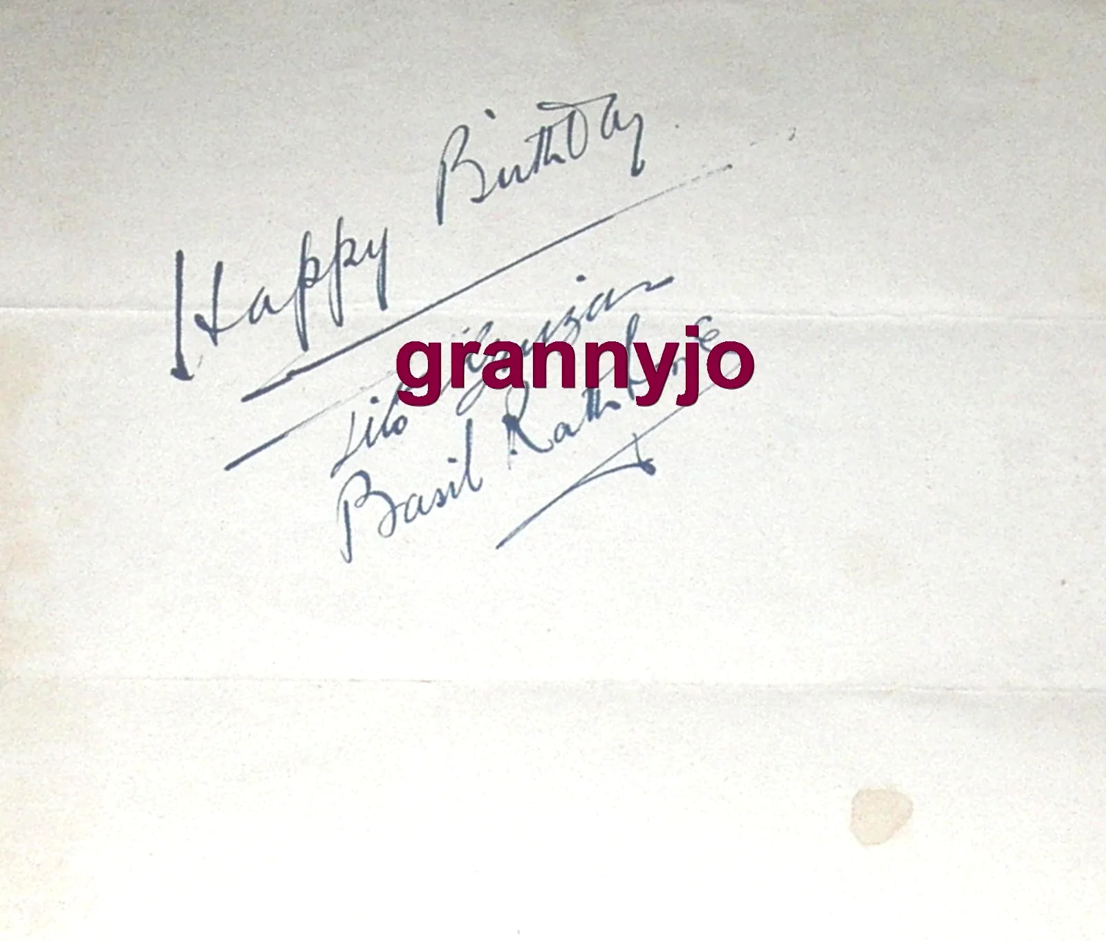 Basil Rathbone, Tito Guizar — 1946 Basil Rathbone & Tito Guizar Hand Signed AUTOGRAPH, Rogers Menu COA/JSA, изображение 4