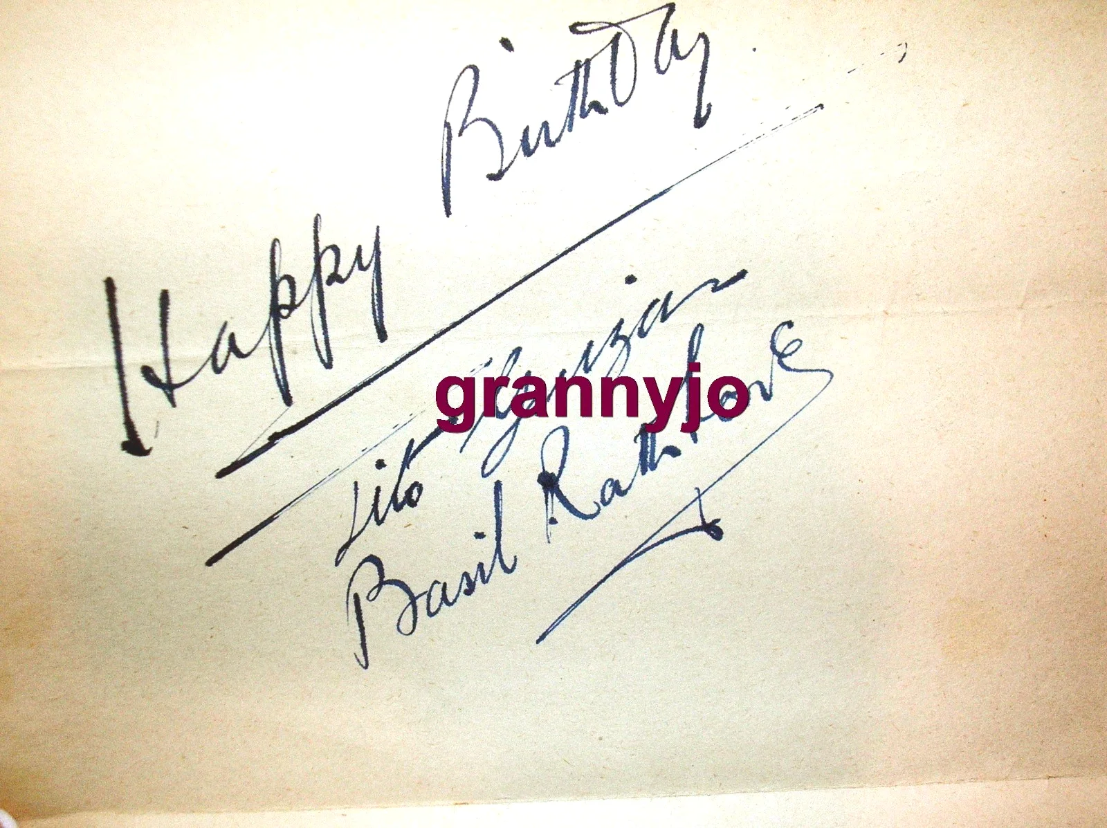Basil Rathbone, Tito Guizar — 1946 Basil Rathbone & Tito Guizar Hand Signed AUTOGRAPH, Rogers Menu COA/JSA, изображение 5