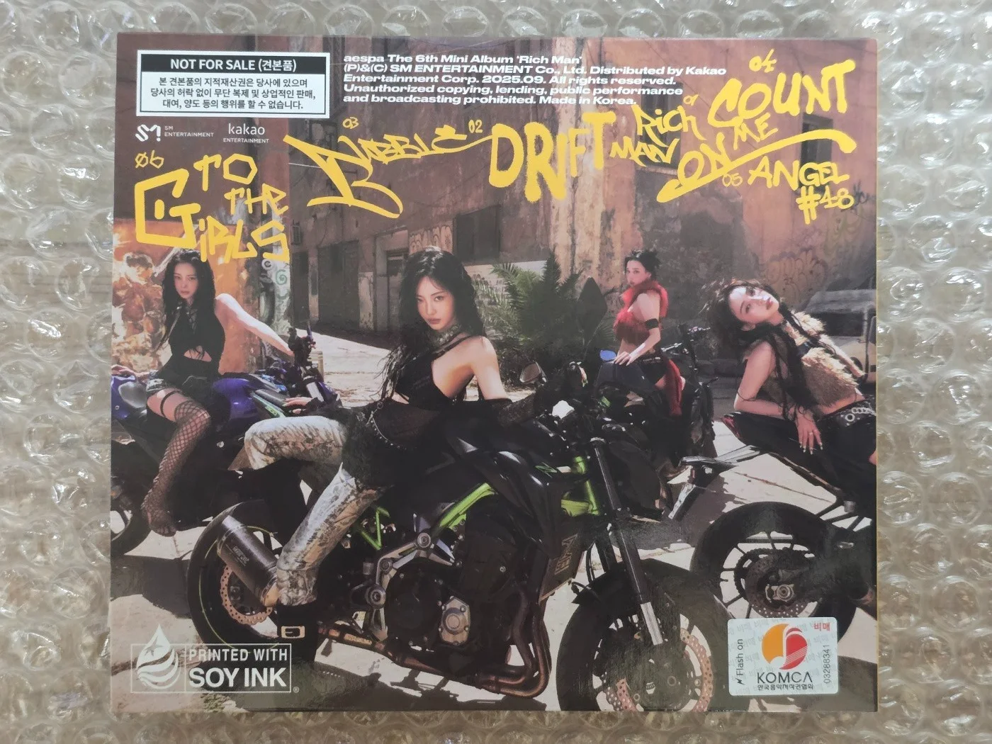SM Aespa Promo 6th Rich man Album Autographed Hand Signed, image 5