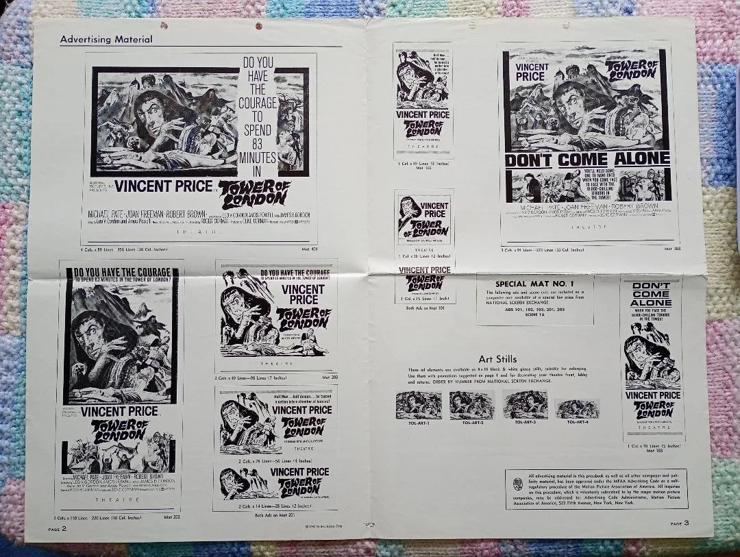 TOWER OF LONDON pressbook, image 2
