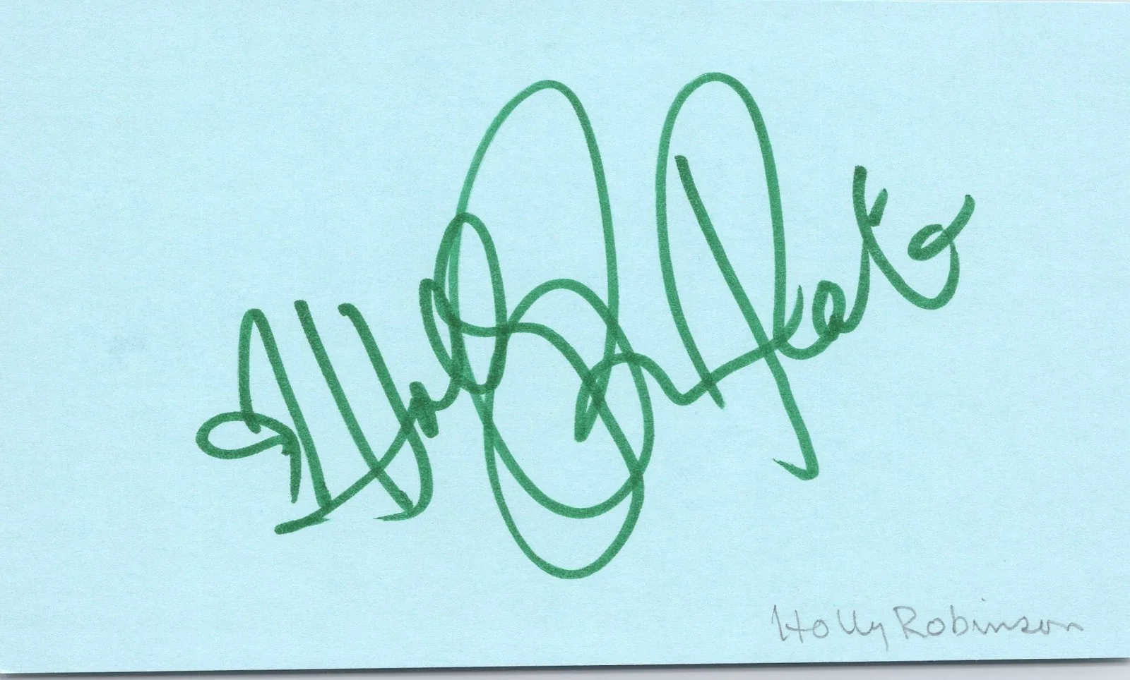 Holly Robinson Peete — Holly Robinson Peete Signed 3x5 Index Card 21 Jump Street Autographed