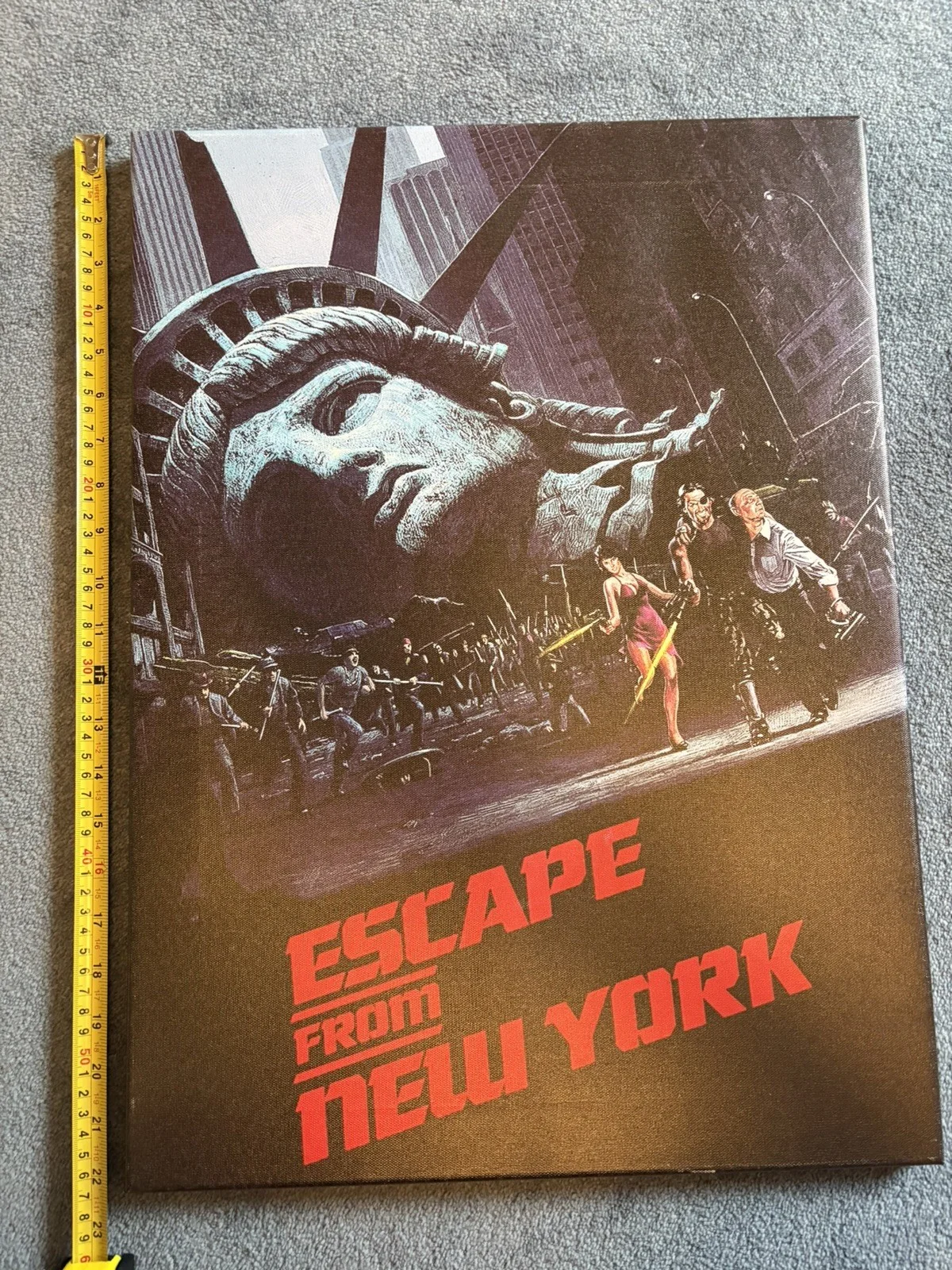Escape from New York mounted canvas 56 x 41 cm John carpenter cult movie horror, изображение 2