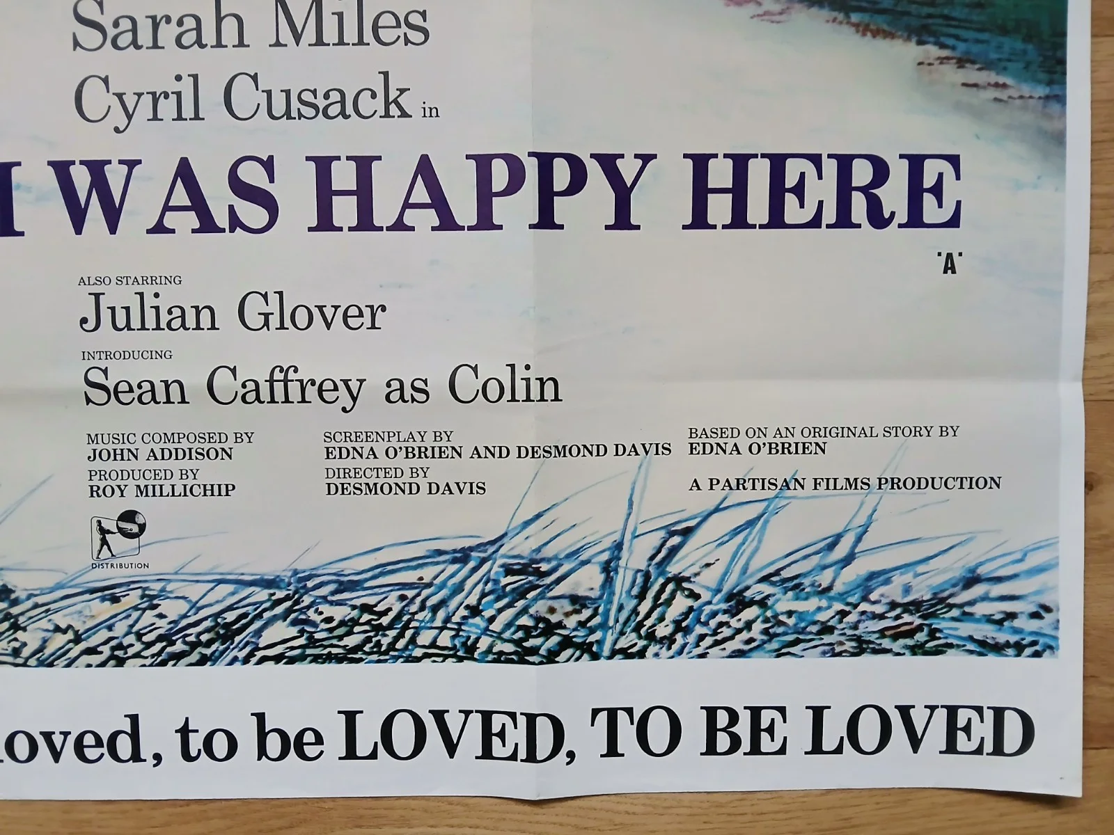 I WAS HAPPY HERE (1966) rare original UK quad poster - Desmond Davis rom drama, изображение 5