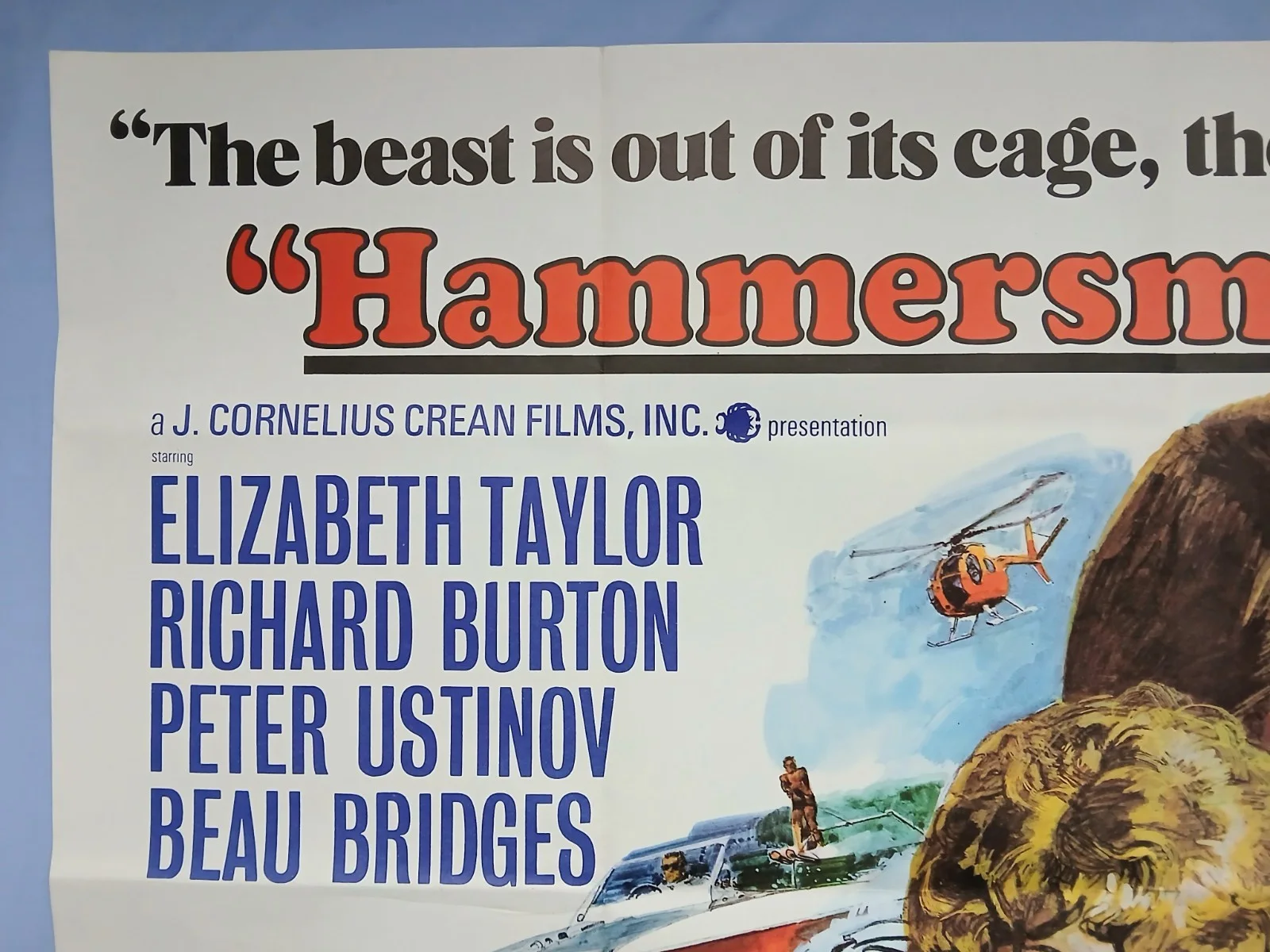 HAMMERSMITH IS OUT (1972) original quad poster -Richard Burton, Elizabeth Taylor, image 2