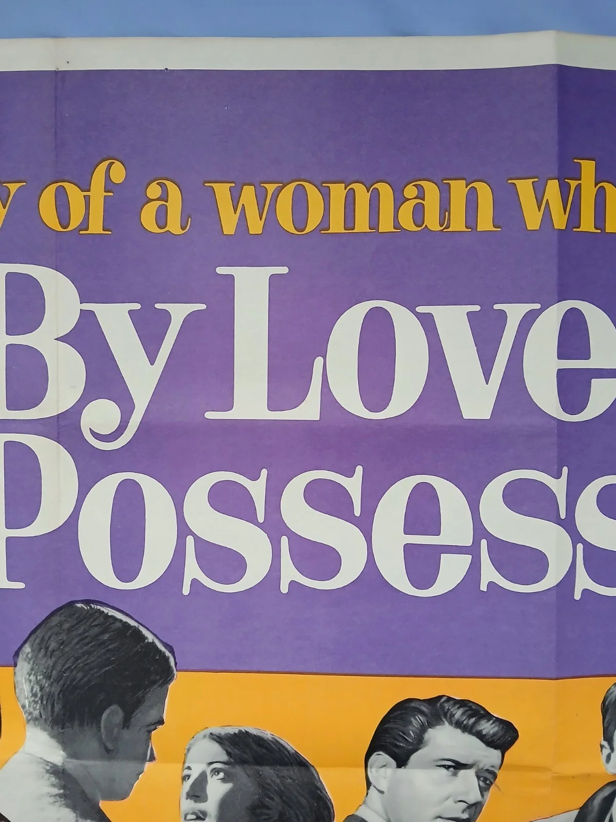BY LOVE POSSESSED (1961) rare original UK quad poster, image 4