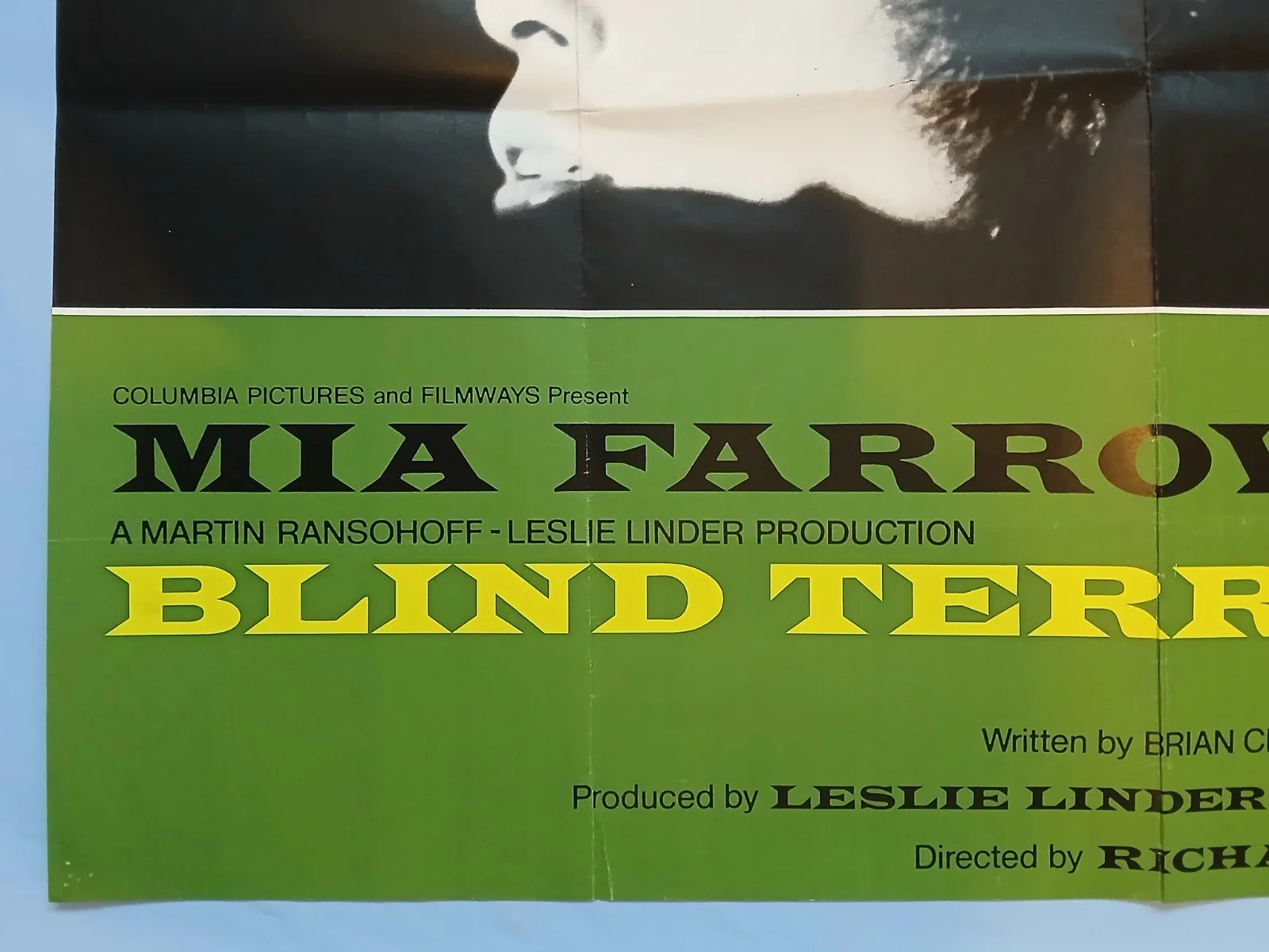 BLIND TERROR (1971) rare original UK quad poster - Mia Farrow horror thriller, изображение 4