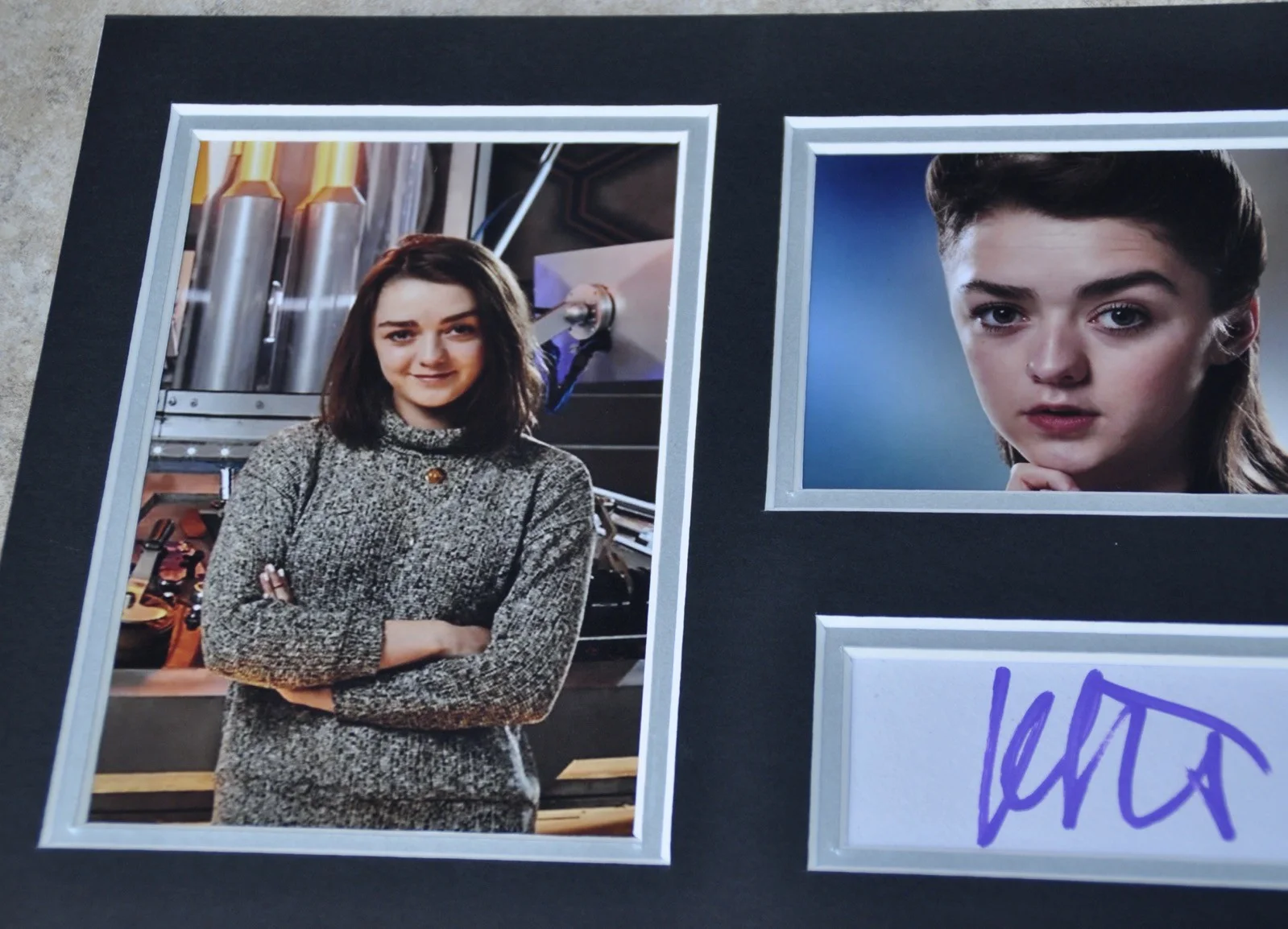 Maisie Williams Signed 16” x 8” Presentation Doctor Who Game Of Thrones With COA, изображение 5