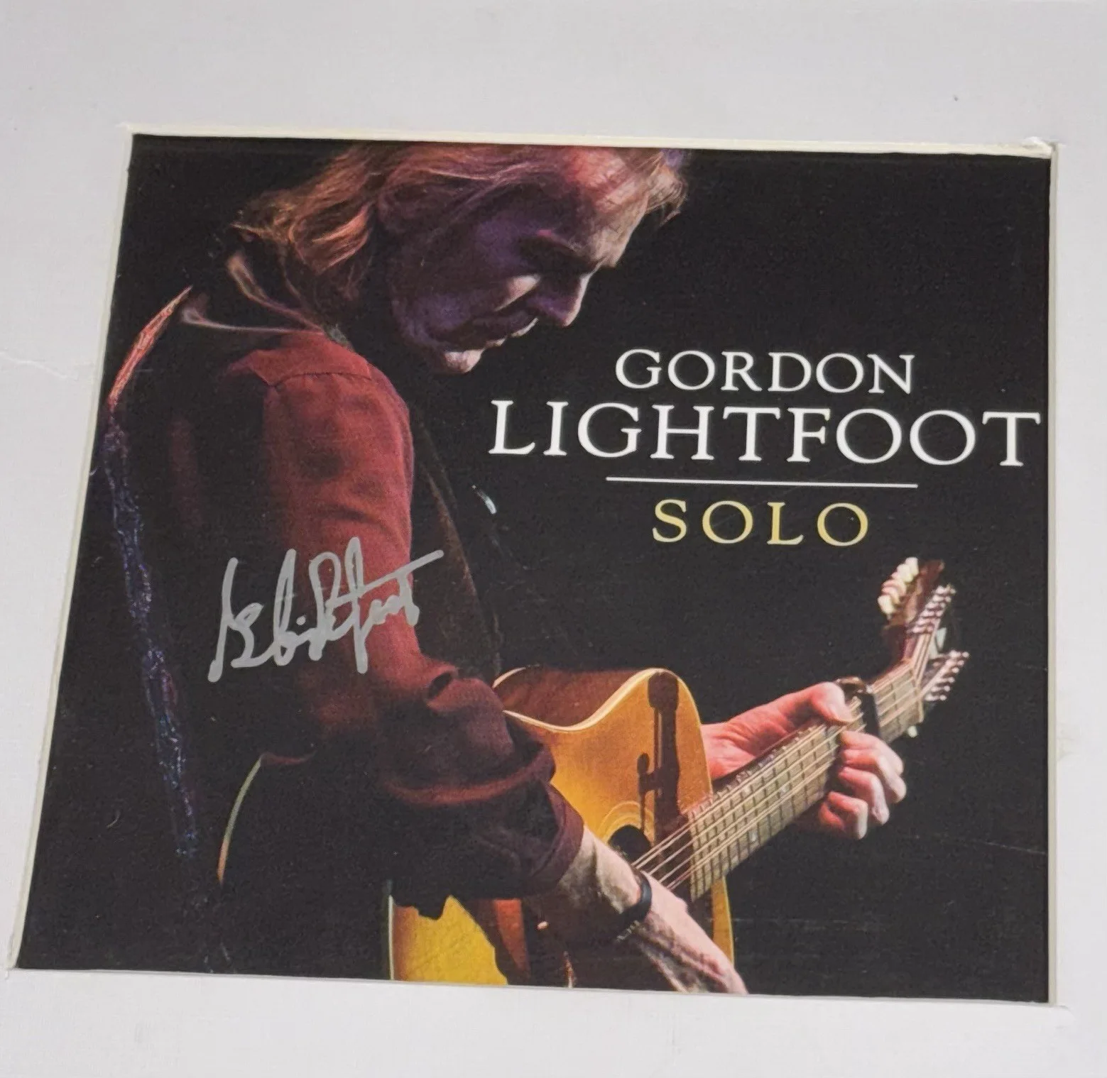 Gordon Lightfoot Signed Autograph Solo CD Framed Matted Display Beckett COA, image 2