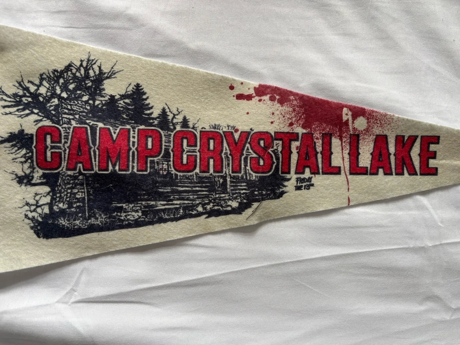Loot Crate Exclusive Friday The 13th Camp Crystal Lake Pennant, image 2