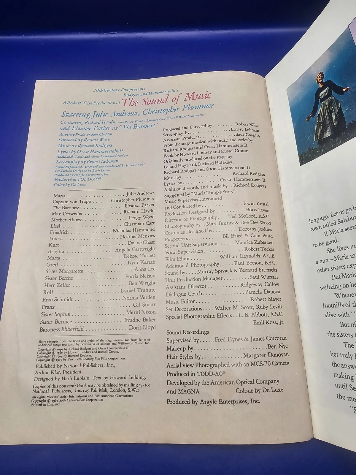 "The Sound of Music" Original Cinema Performance Souvenir Brochure - Vintage, изображение 3