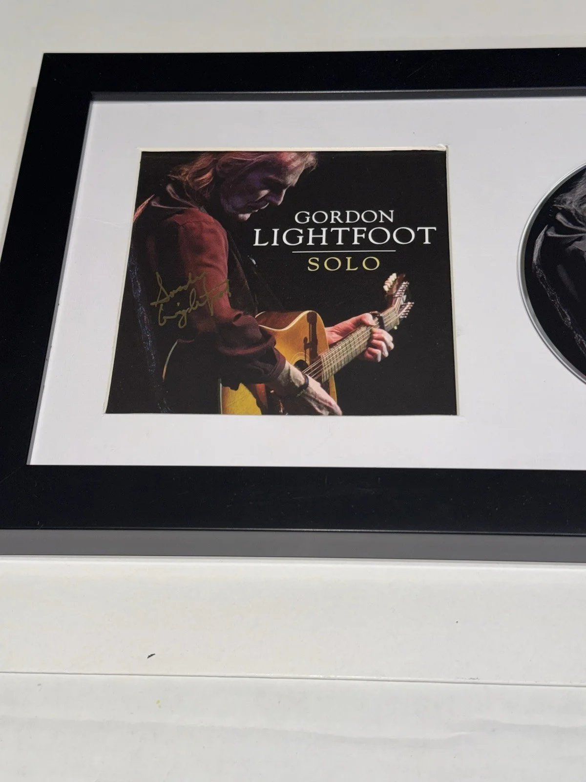 Gordon Lightfoot Signed Autograph Solo CD Framed Matted Display Beckett COA, image 2