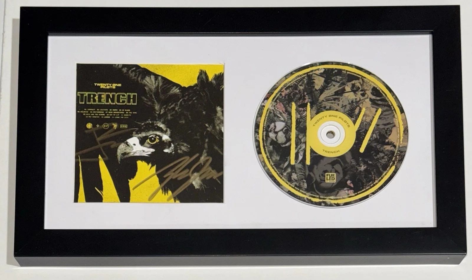 Twenty One Pilots Signed Autograph Trench CD Framed Josh Dun Tyler Joseph COA, изображение 2
