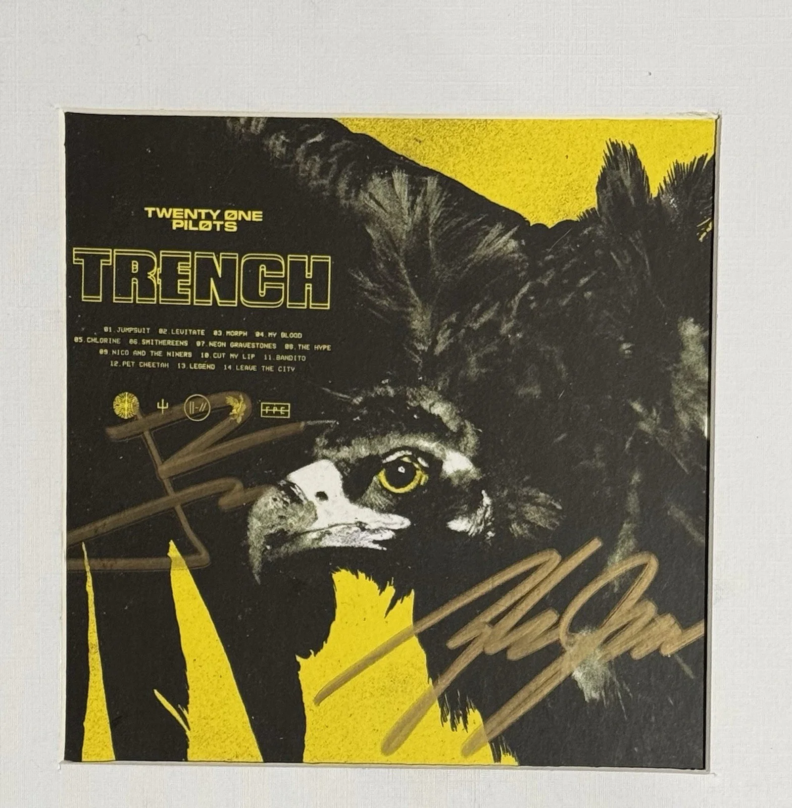 Twenty One Pilots Signed Autograph Trench CD Framed Josh Dun Tyler Joseph COA, изображение 5