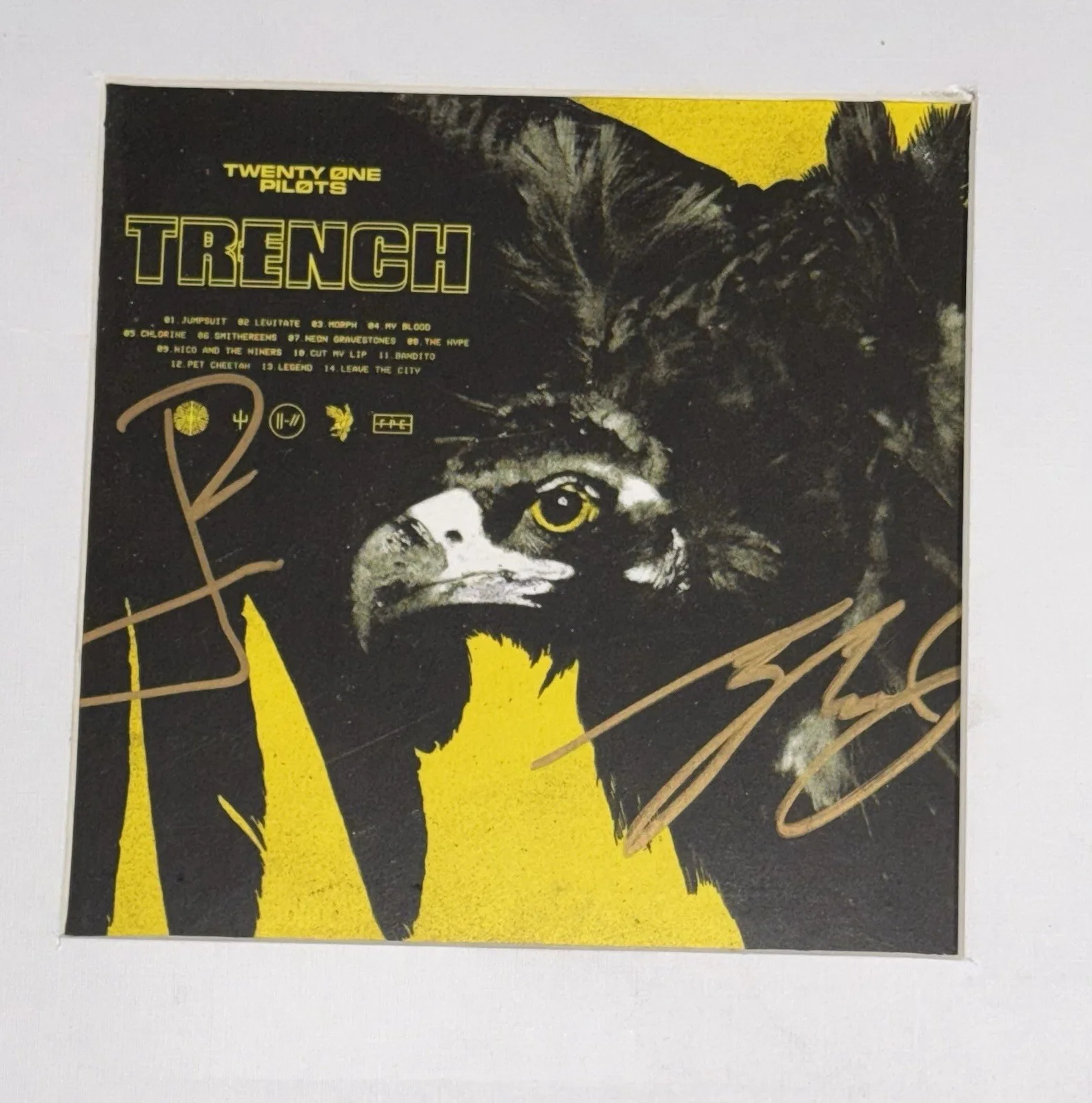 Twenty One Pilots Signed Autograph Trench CD Framed Josh Dun Tyler Joseph COA, изображение 2