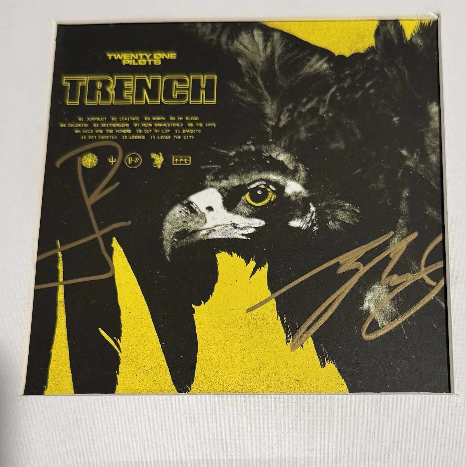 Twenty One Pilots Signed Autograph Trench CD Framed Josh Dun Tyler Joseph COA, изображение 3