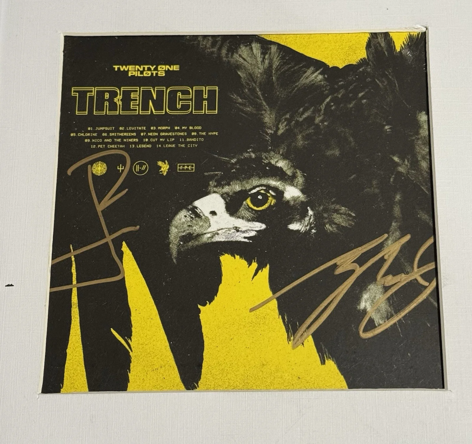 Twenty One Pilots Signed Autograph Trench CD Framed Josh Dun Tyler Joseph COA, изображение 4
