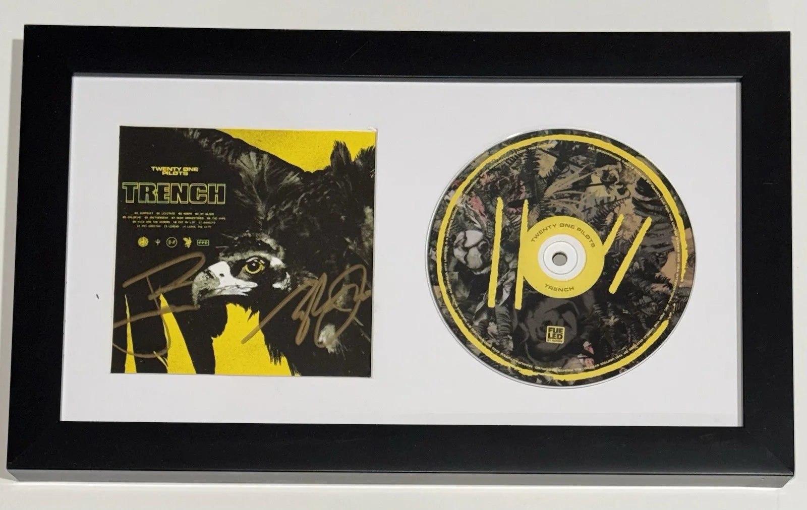 Twenty One Pilots Signed Autograph Trench CD Framed Josh Dun Tyler Joseph COA, изображение 2