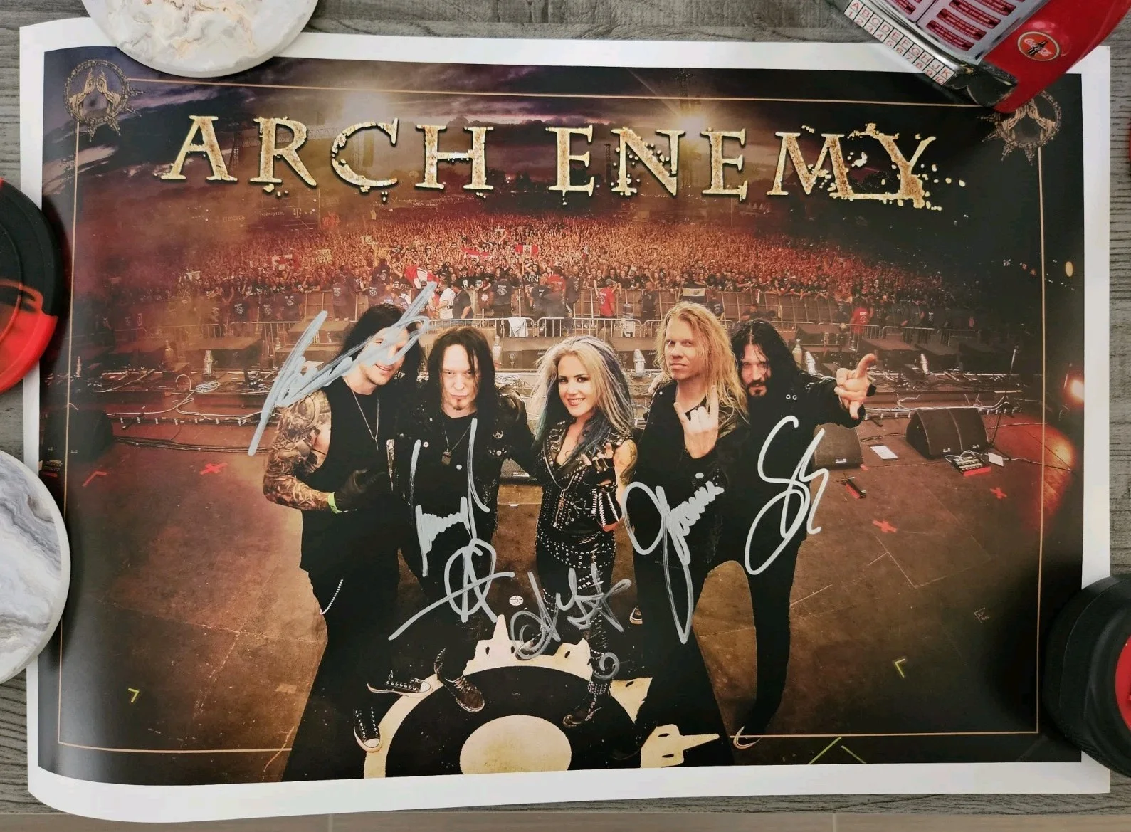 ARCH ENEMY Hand-Signed Autographed Limited VIP Poster Mint 🔥 Alissa White-Gluz, изображение 2