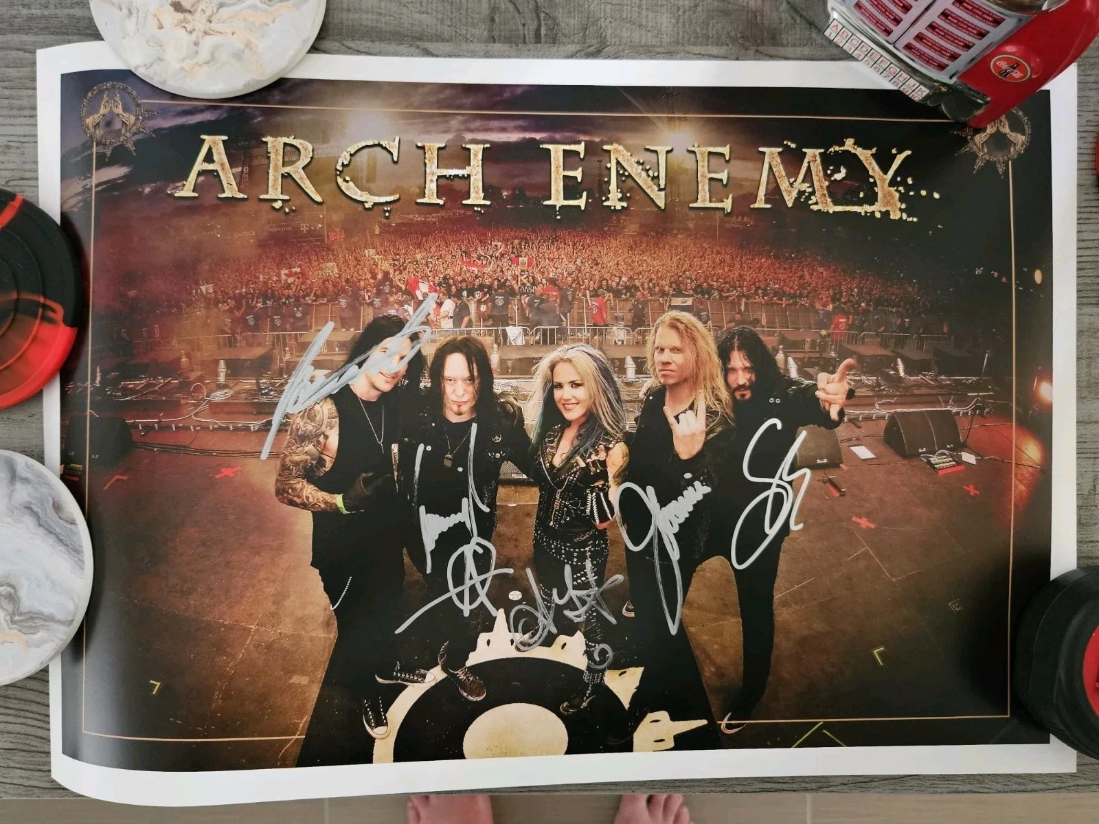 ARCH ENEMY Hand-Signed Autographed Limited VIP Poster Mint 🔥 Alissa White-Gluz, изображение 3