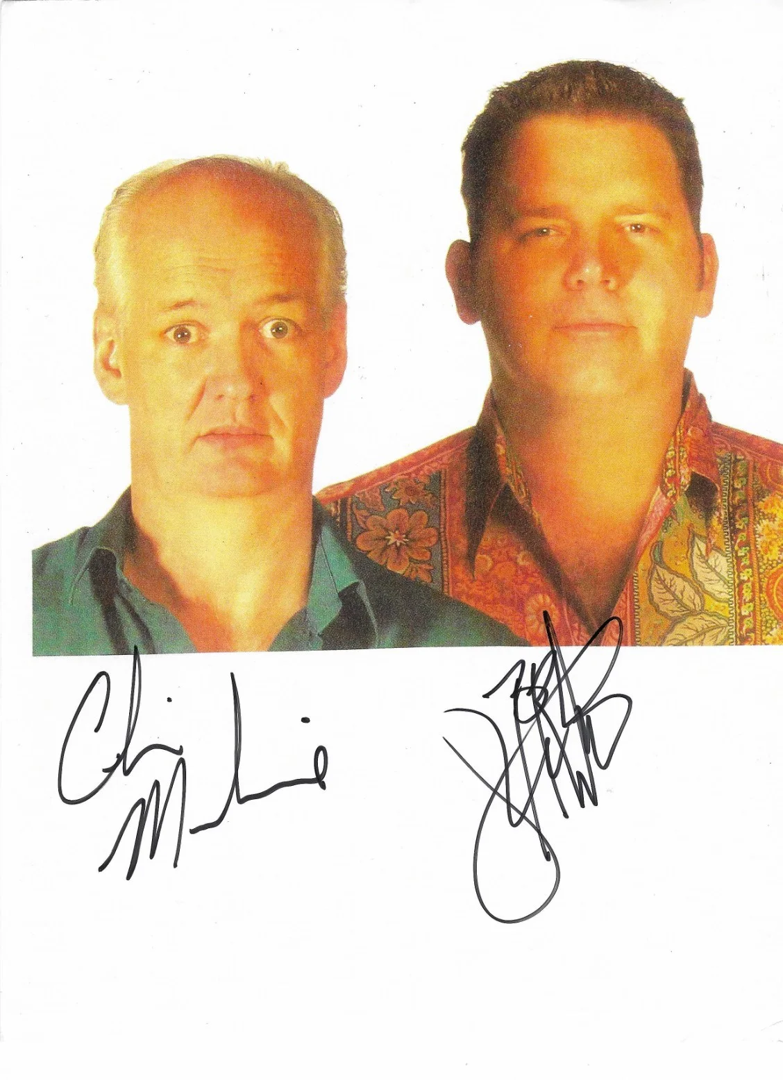 Colin Mochrie — Colin Mochrie & Brad Sherwood REAL hand SIGNED Photo COA Whose Line Anyway #3
