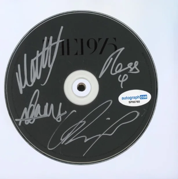 THE 1975 Signed Autograph Self Titled CD Framed Matty Full Band Debut Album ACOA, image 2