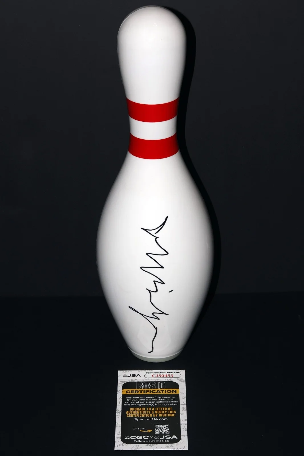 JEFF BRIDGES Signed BOWLING PIN + JSA COA & EXACT PROOF Big Lebowski THE DUDE, image 2