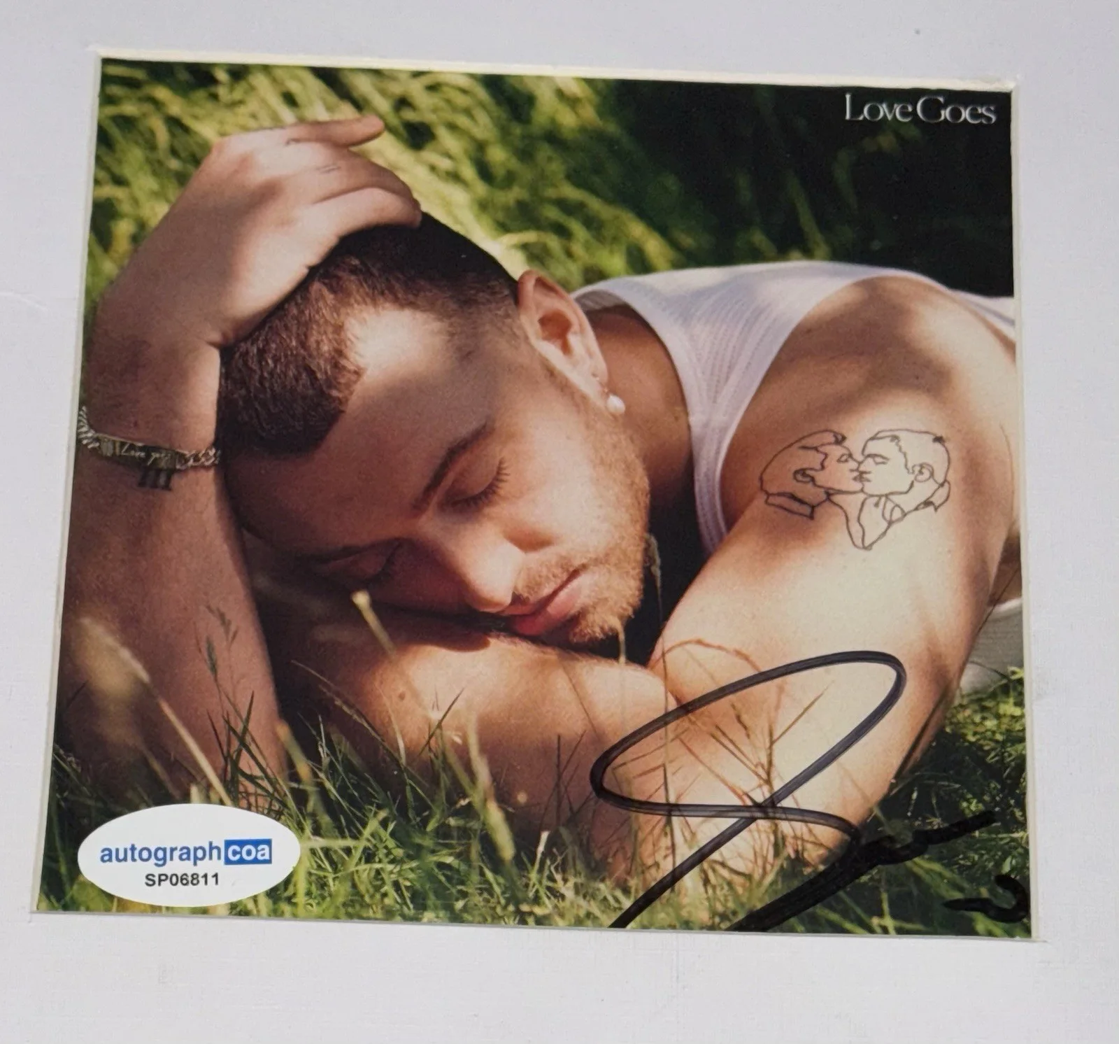 Sam Smith Signed Autograph Love Goes CD Framed Display Singer ACOA COA, image 2