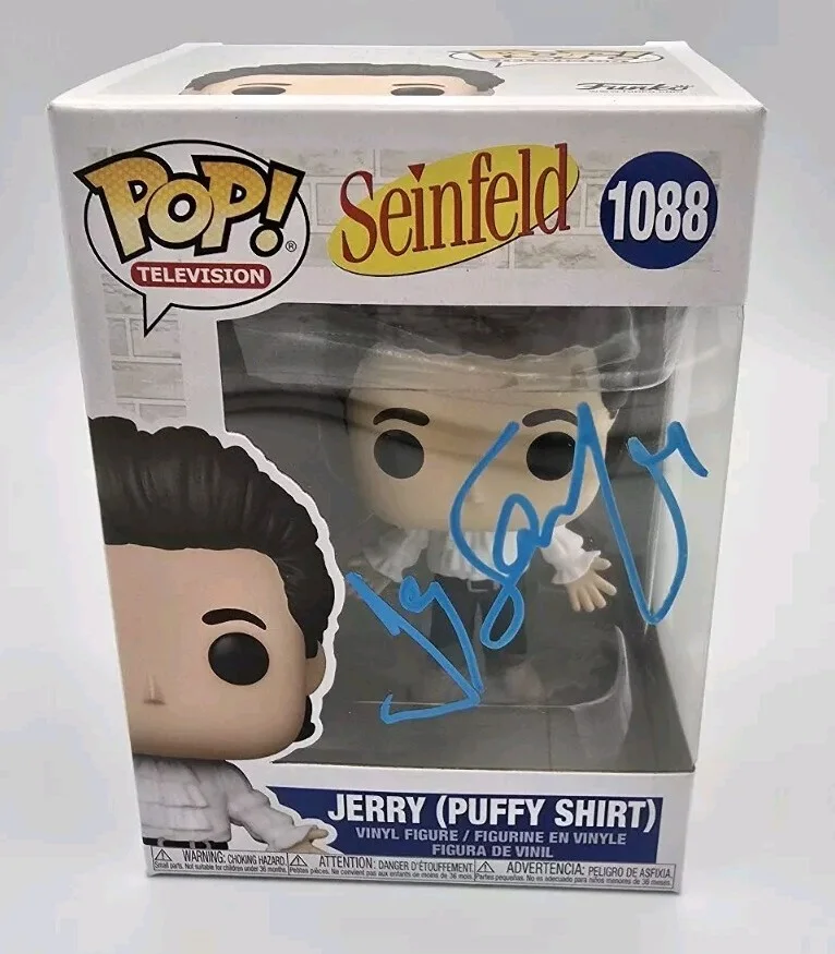 Jerry Seinfeld — JERRY SEINFELD PUFFY SHIRT SIGNED FUNKO POP JSA COMEDIAN SEINFELD TV SHOW, изображение 2