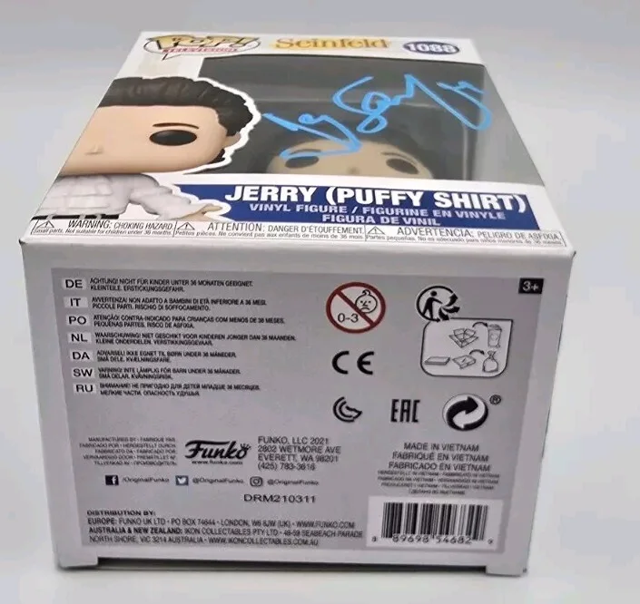 Jerry Seinfeld — JERRY SEINFELD PUFFY SHIRT SIGNED FUNKO POP JSA COMEDIAN SEINFELD TV SHOW, изображение 5