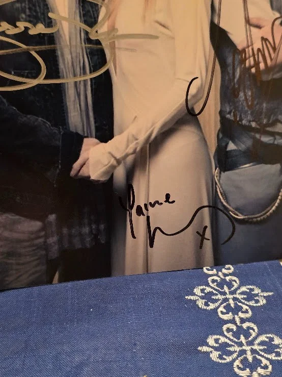 Jesse Rath, Jaime Murray, Tony Curran — Tony Curran as Datak, Jaime Murray as Stahma & Jesse Rath as Alak Signed Photo, image 3