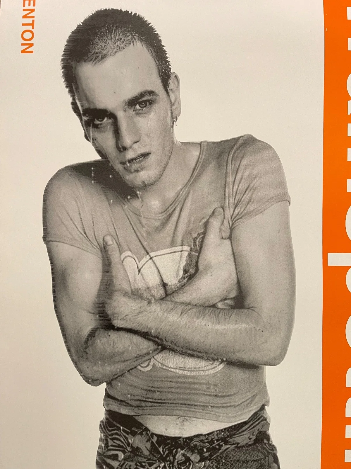 TRAINSPOTTING, RENTON, MOVIE,RARE REPRODUCTION 1996 POSTER, изображение 2