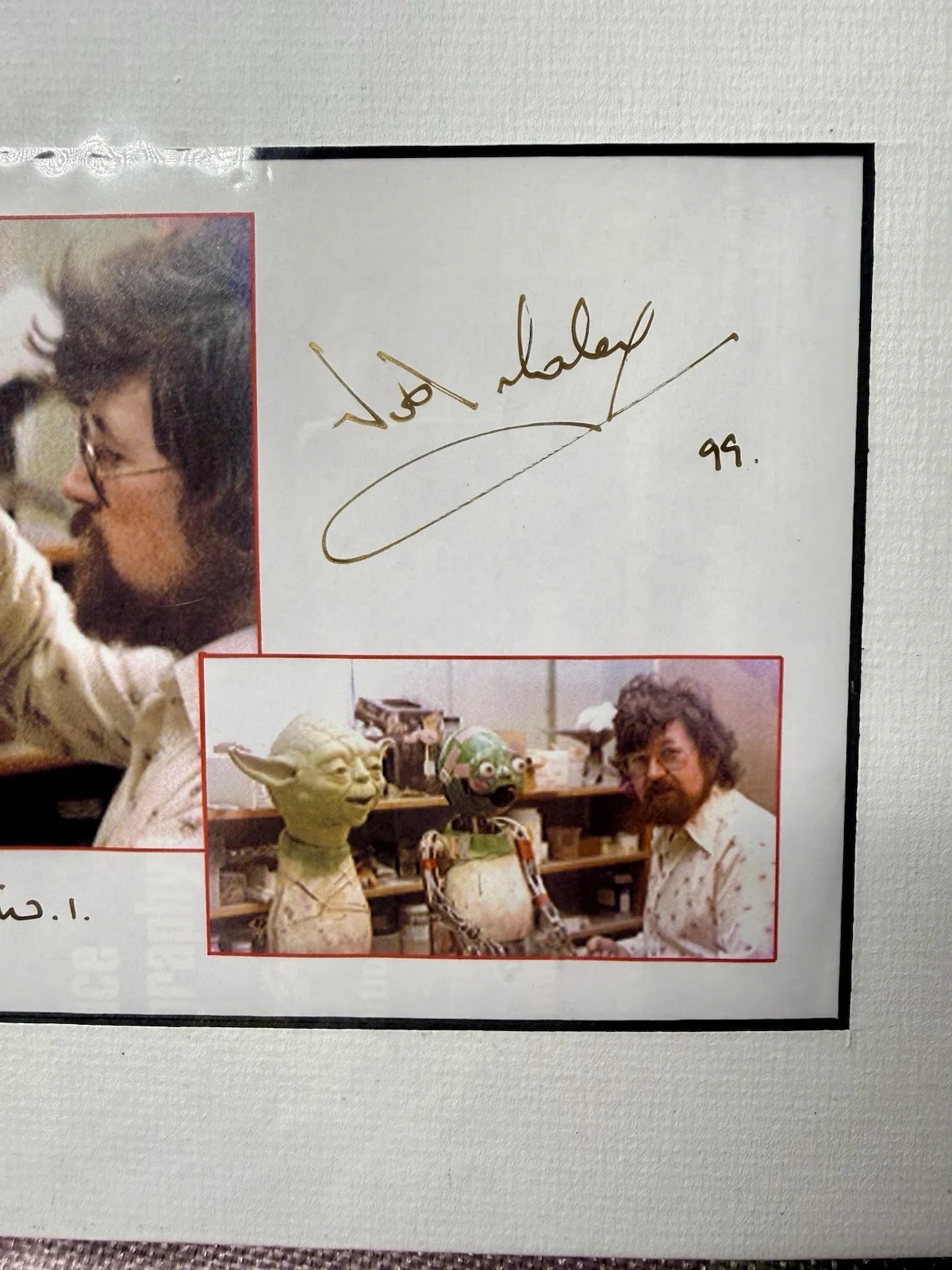 Nick Maley — 1999 Nick Maley Autograph Signature, Signed In Person, Star Wars Memorabilia, image 4