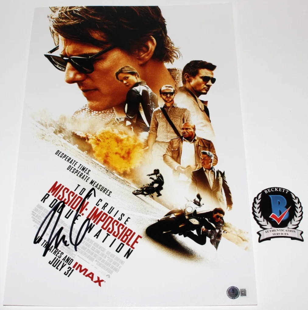 CHRISTOPHER MCQUARRIE SIGNED MISSION IMPOSSIBLE ROGUE 12x18 POSTER BECKETT COA, image 2