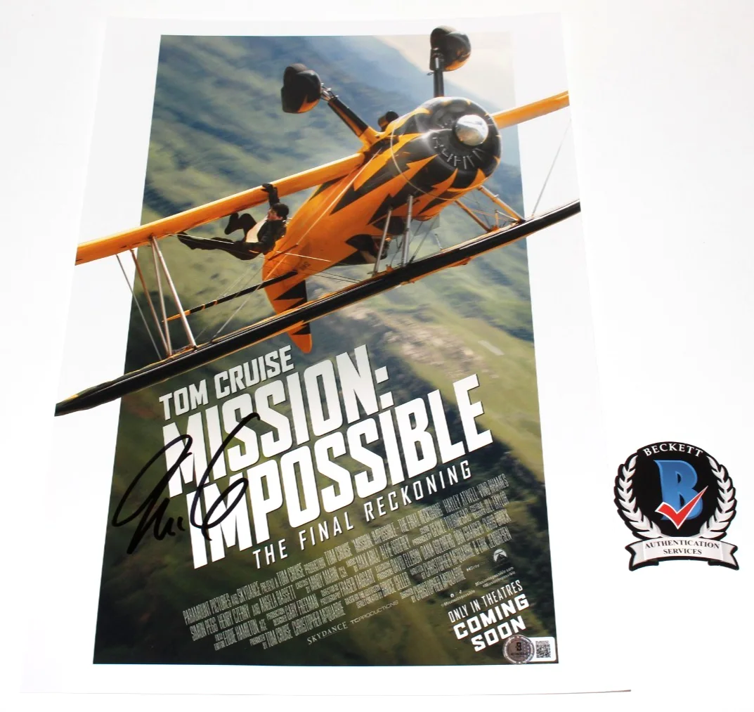CHRISTOPHER MCQUARRIE SIGNED MISSION IMPOSSIBLE FINAL 12x18 POSTER BECKETT COA, image 2