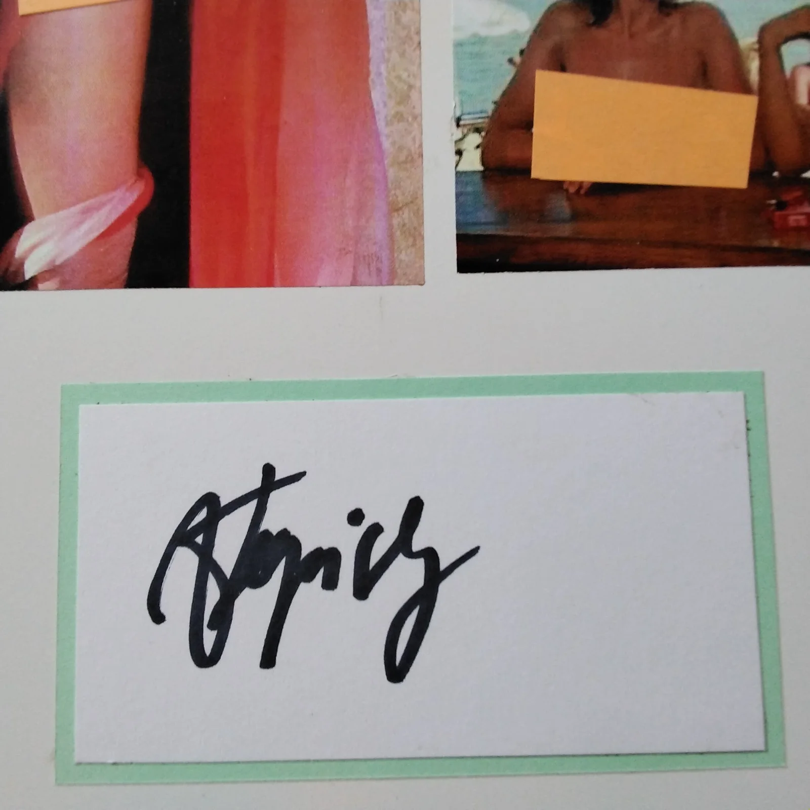 Valerie Kaprisky SIGNED Card Photo 80s French Movie Actress Stradivari Say Yes, изображение 3