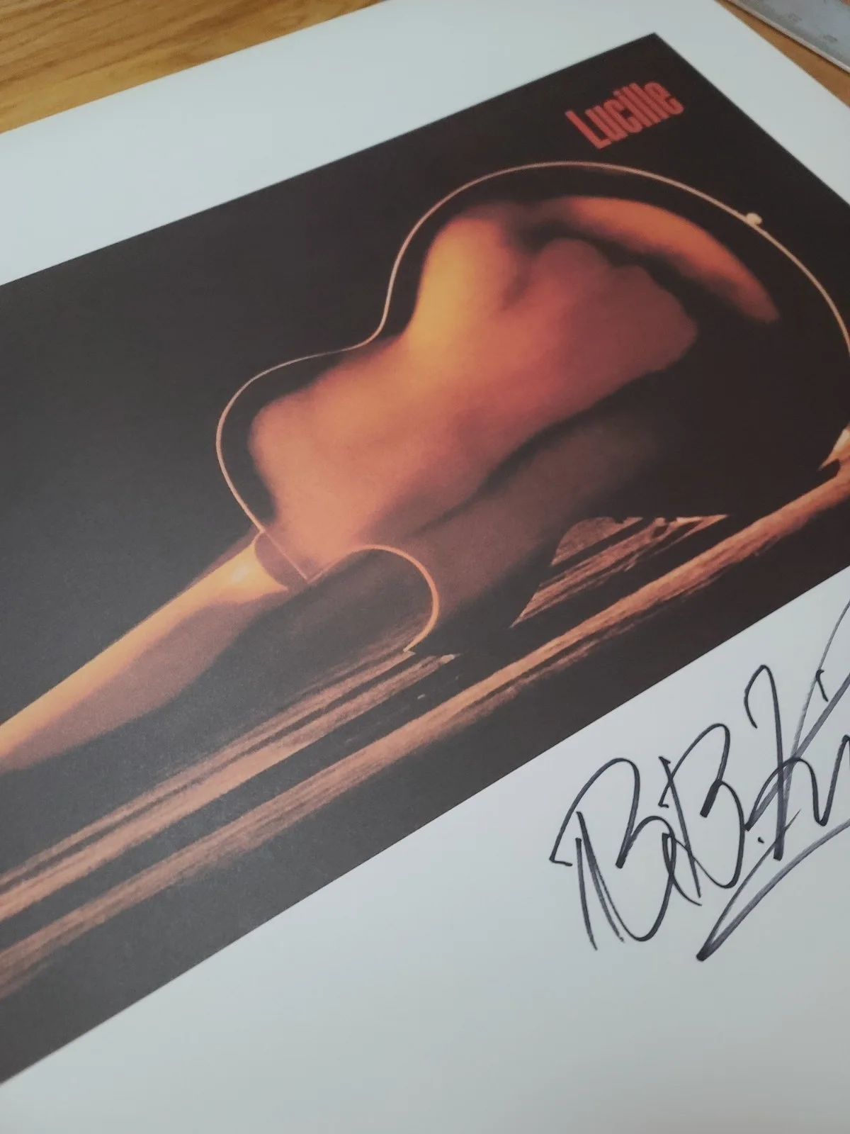 BB King Lithograph Poster Lucille Album Art Signed Autographed AP #5/60, image 5