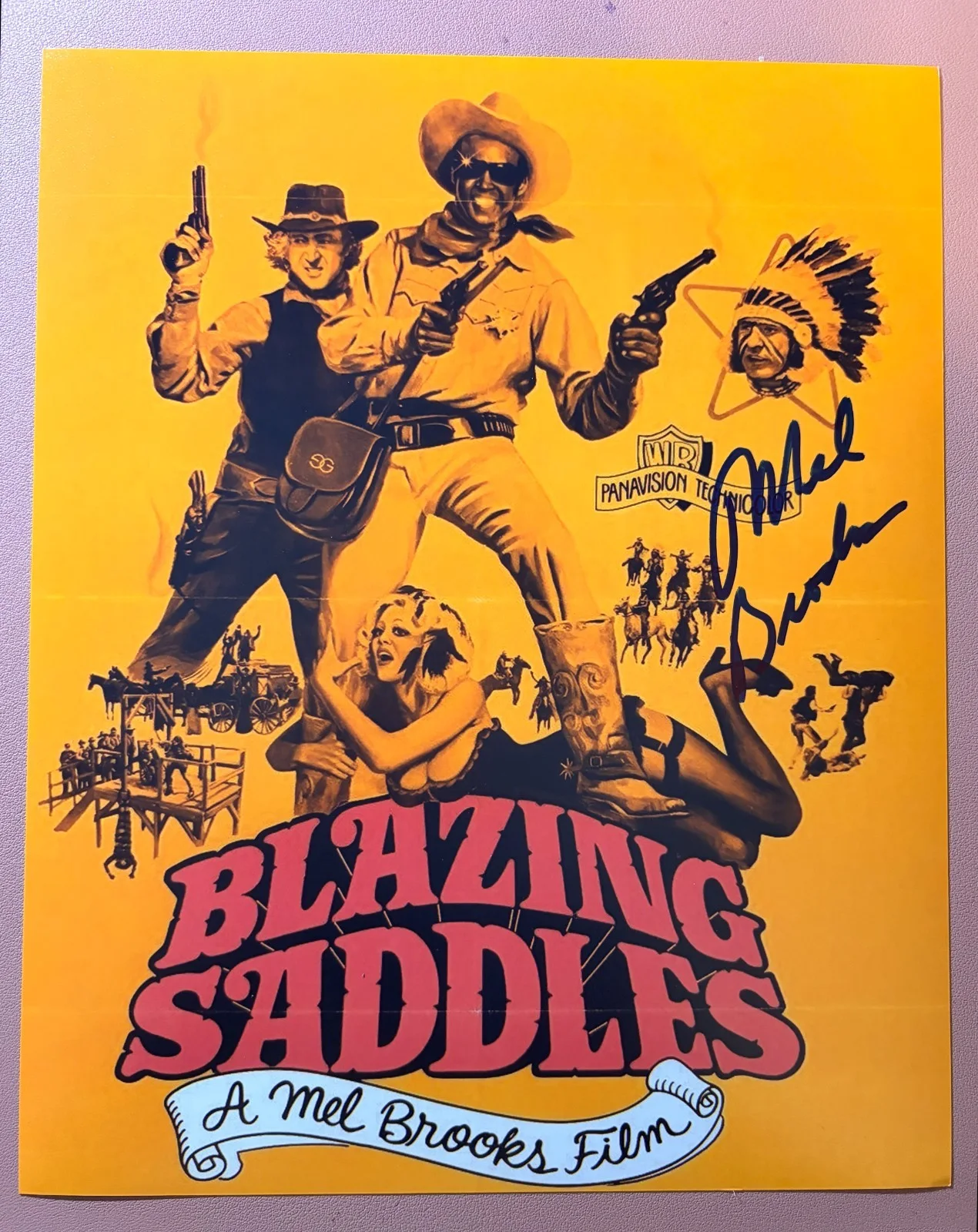 MEL BROOKS — Mel Brooks Signed•8x10•*Blazing Saddles*•Color Photograph•Piece of the Past COA, изображение 3