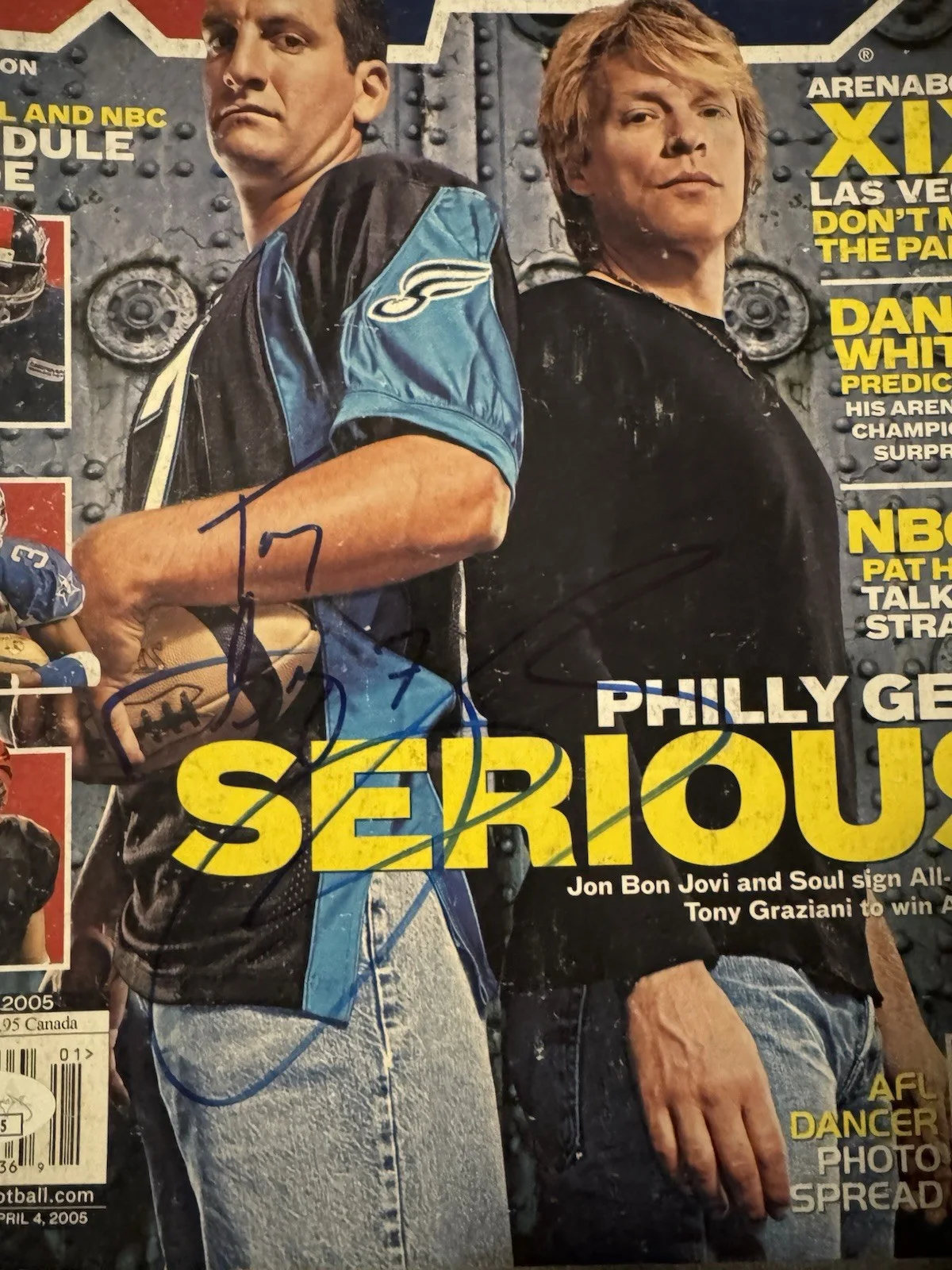 Jon Bon Jovi SIGNED AUTOGRAPHED AFL Arena 2005 Preview Magazine Soul JSA COA LP, image 3