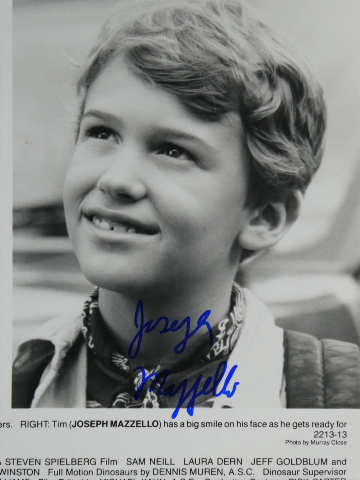 Joseph Mazzello — Joseph Mazzello Signed B&W 8x10 Promo Photo Jurassic Park Autographed JSA COA, изображение 3