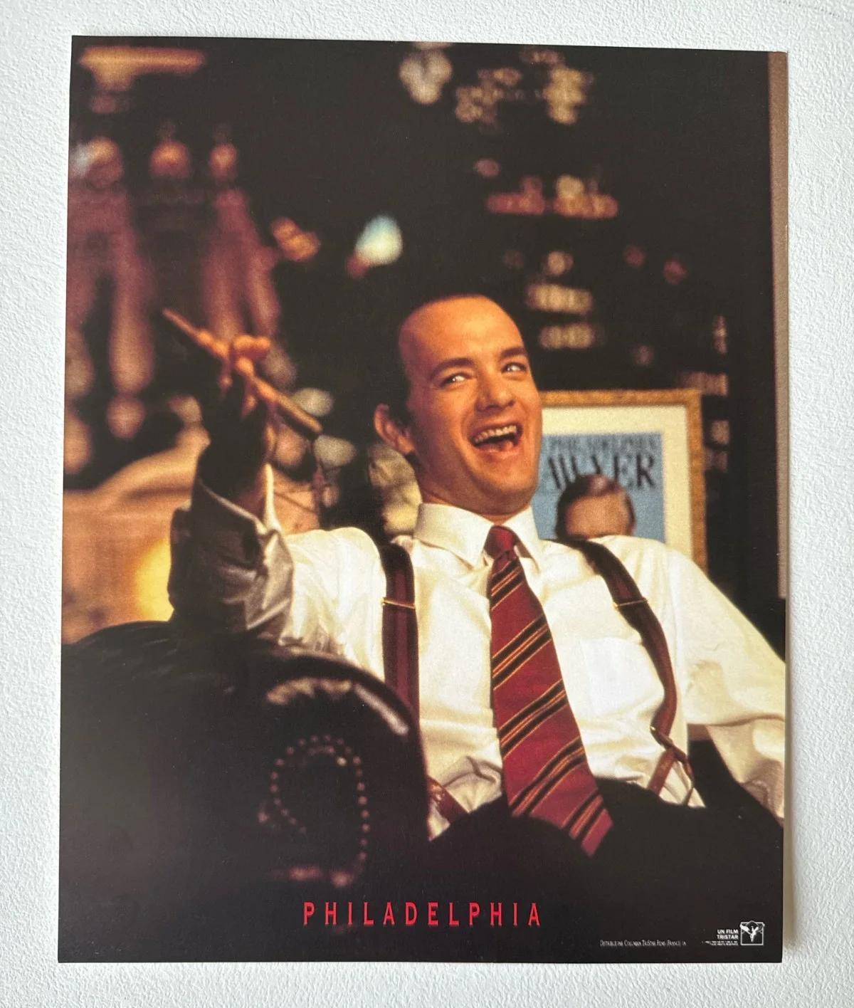 Philadelphia 1993 French Lobby Cards x7 – Tom Hanks – AIDS Awareness Card, изображение 2