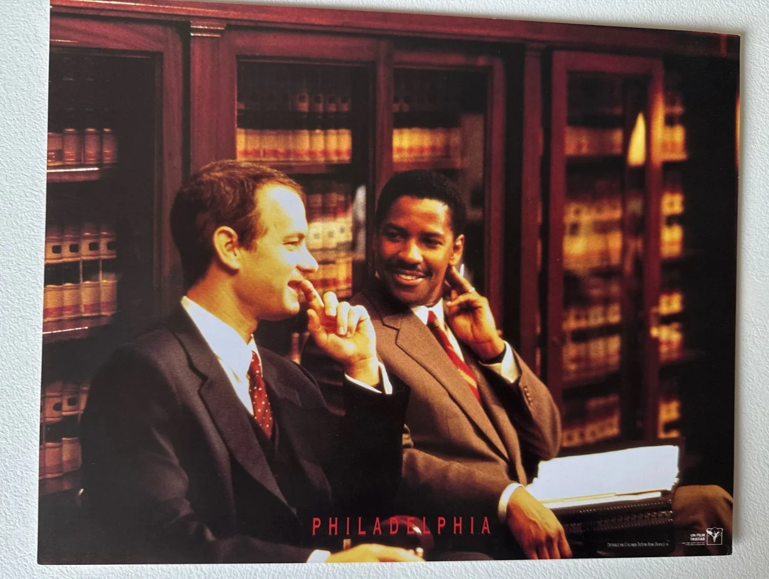 Philadelphia 1993 French Lobby Cards x7 – Tom Hanks – AIDS Awareness Card, изображение 3