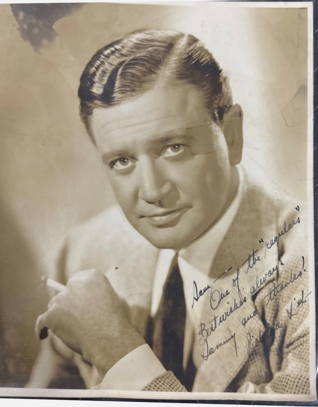 RICHARD DIX—SIGNED PHOTO—AA NOM•DEMILLE•Val Lewton•Whistler Films•Stroheim•, изображение 3