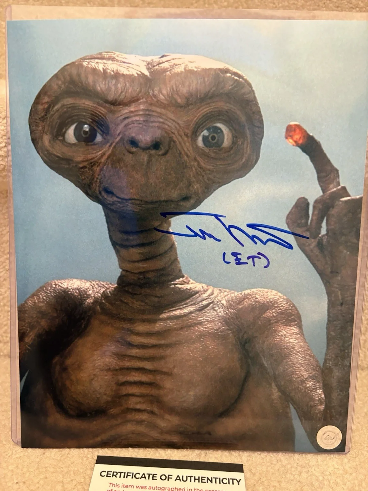 Matthew DeMeritt Autograph 8x10 Photo E.T. Extra Terrestrial Signed COA, image 2