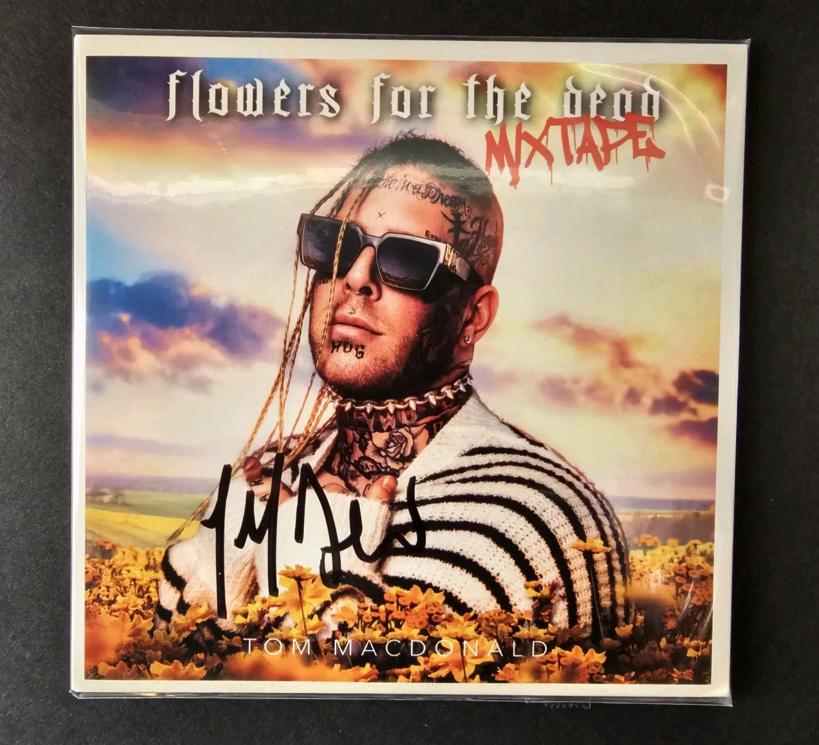 Tom Macdonald Autographed Mix Tape Albums Flowers For The Dead/ No Guts No Glory, image 2
