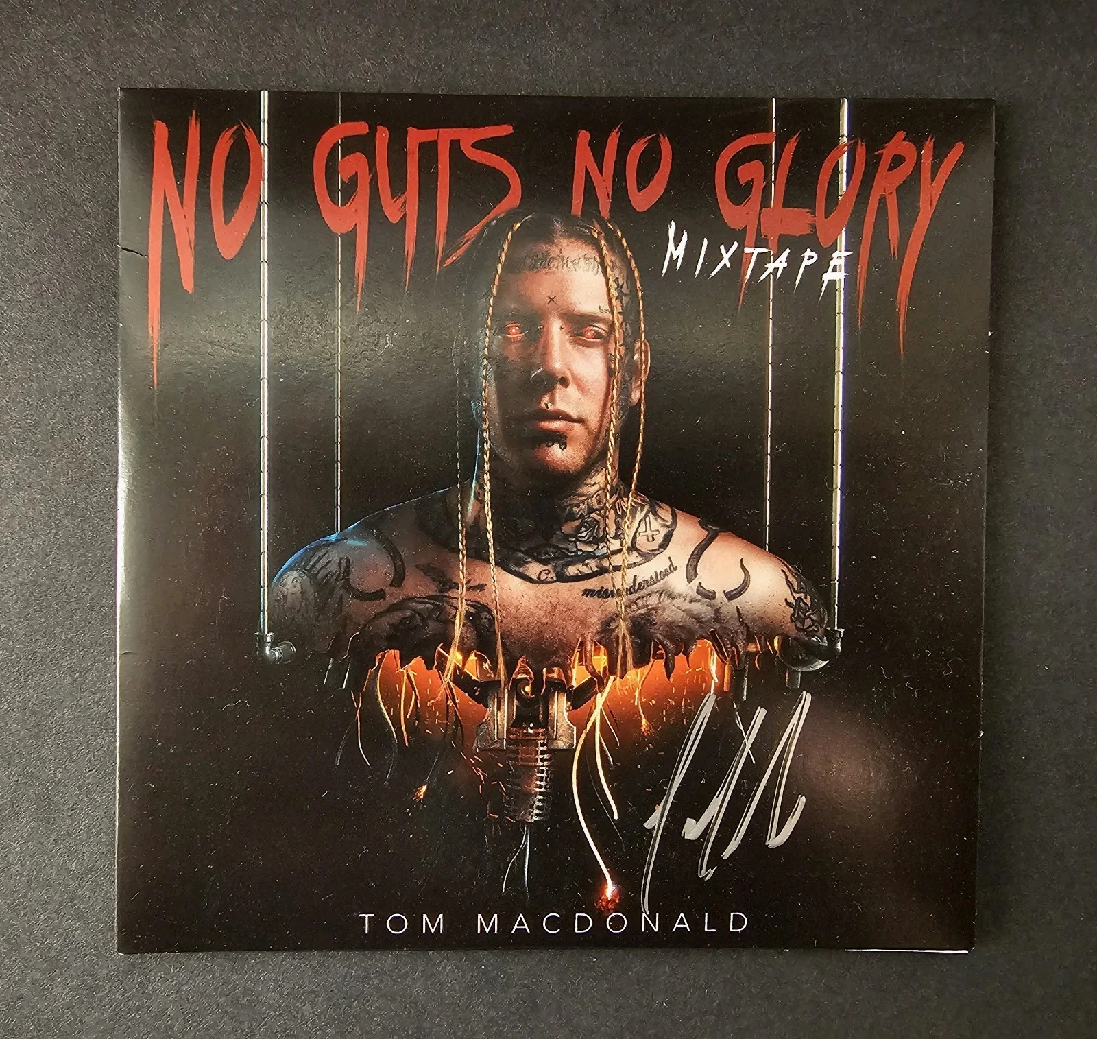 Tom Macdonald Autographed Mix Tape Albums Flowers For The Dead/ No Guts No Glory, image 3