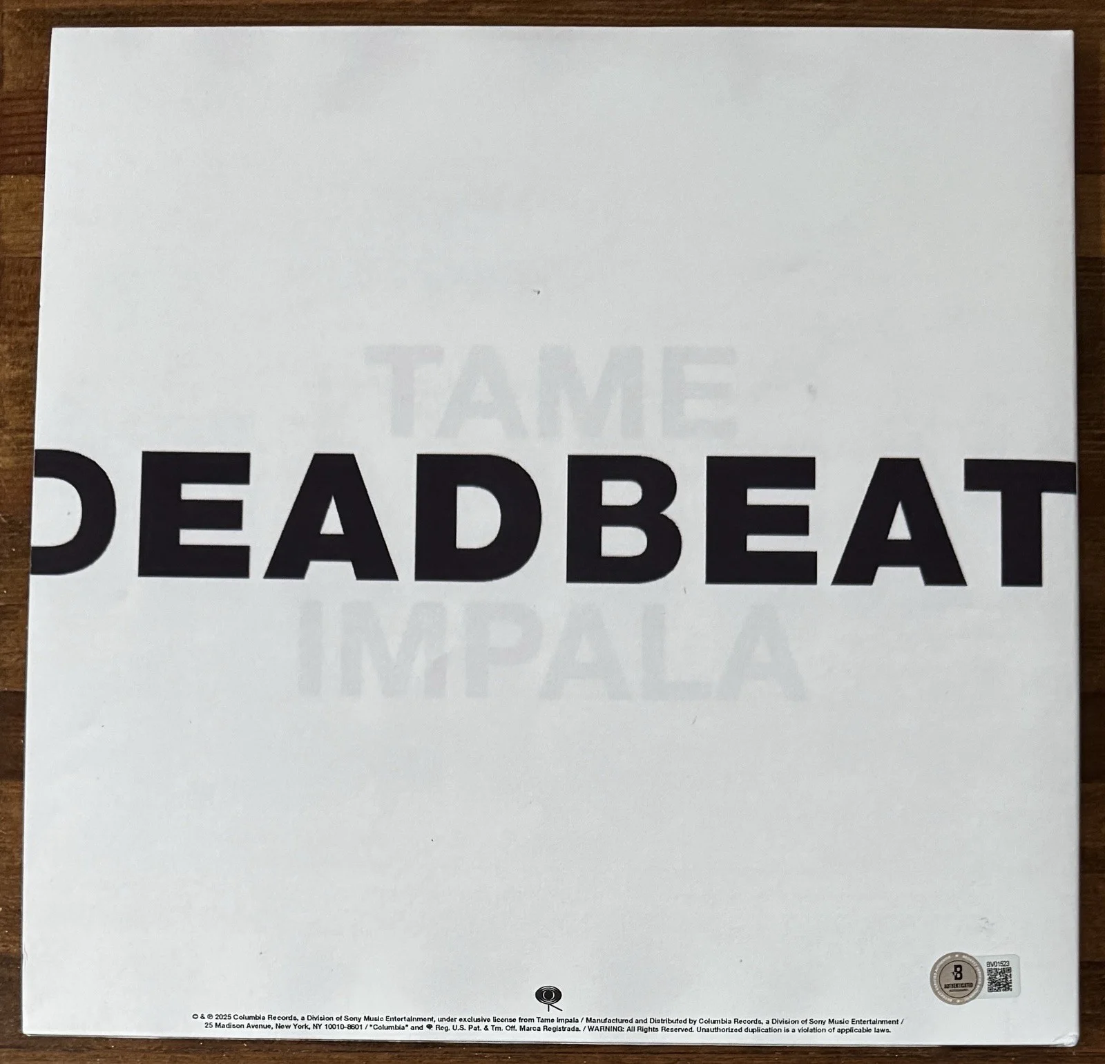 Tame Impala SIGNED Deadbeat Bluejay Blue Vinyl Cover BECKETT BAS COA Autograph, изображение 3
